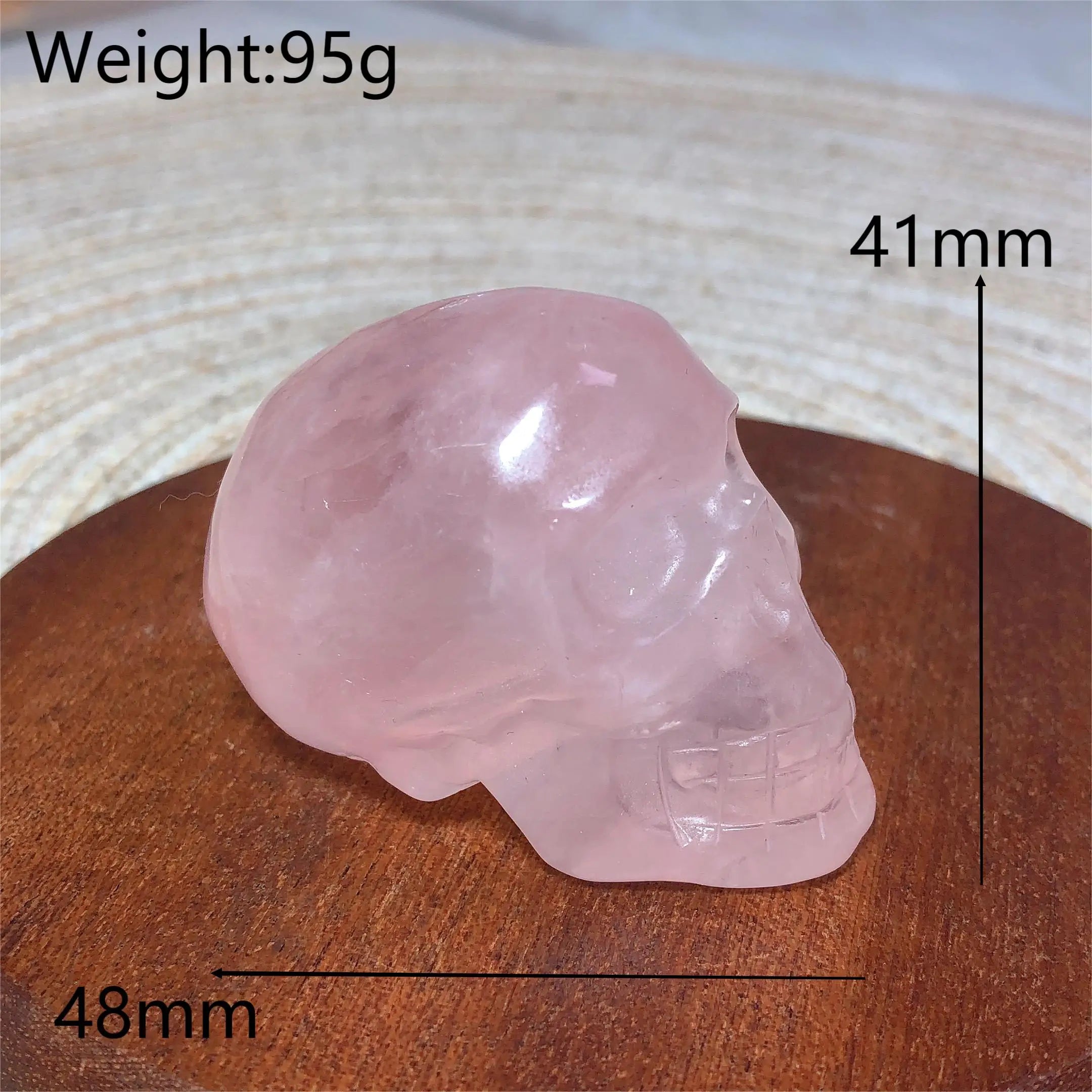 Natural Rose Quartz Crystal Skull Carving - Reiki Healing Stone, Positive Energy Decor, High Quality Mineral Specimen for Home & Office Decoration | Meditation, Feng Shui, Spiritual Gifts