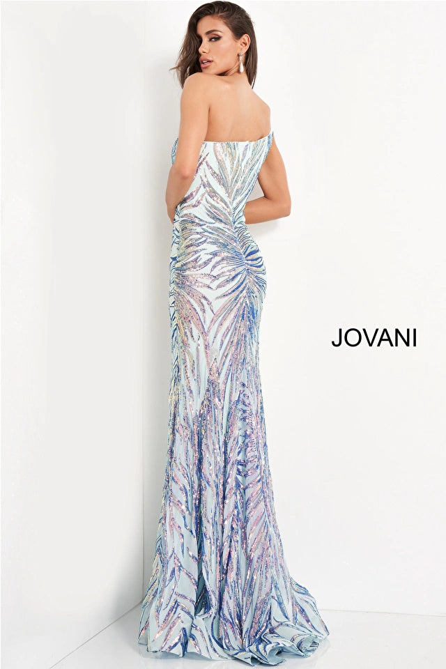 Azaya One Shoulder Sequin Sheath Gown - Jovani 05664 | Elegant Evening Dress for Prom, Cocktail Party & Black Tie Events