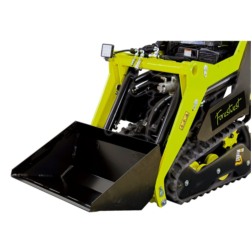 80L Low Profile Bucket with Smooth Edge for Skid Steer Loaders - Perfect for Landscaping, Construction & Material Handling | Compatible with Forestwest BM700#31501