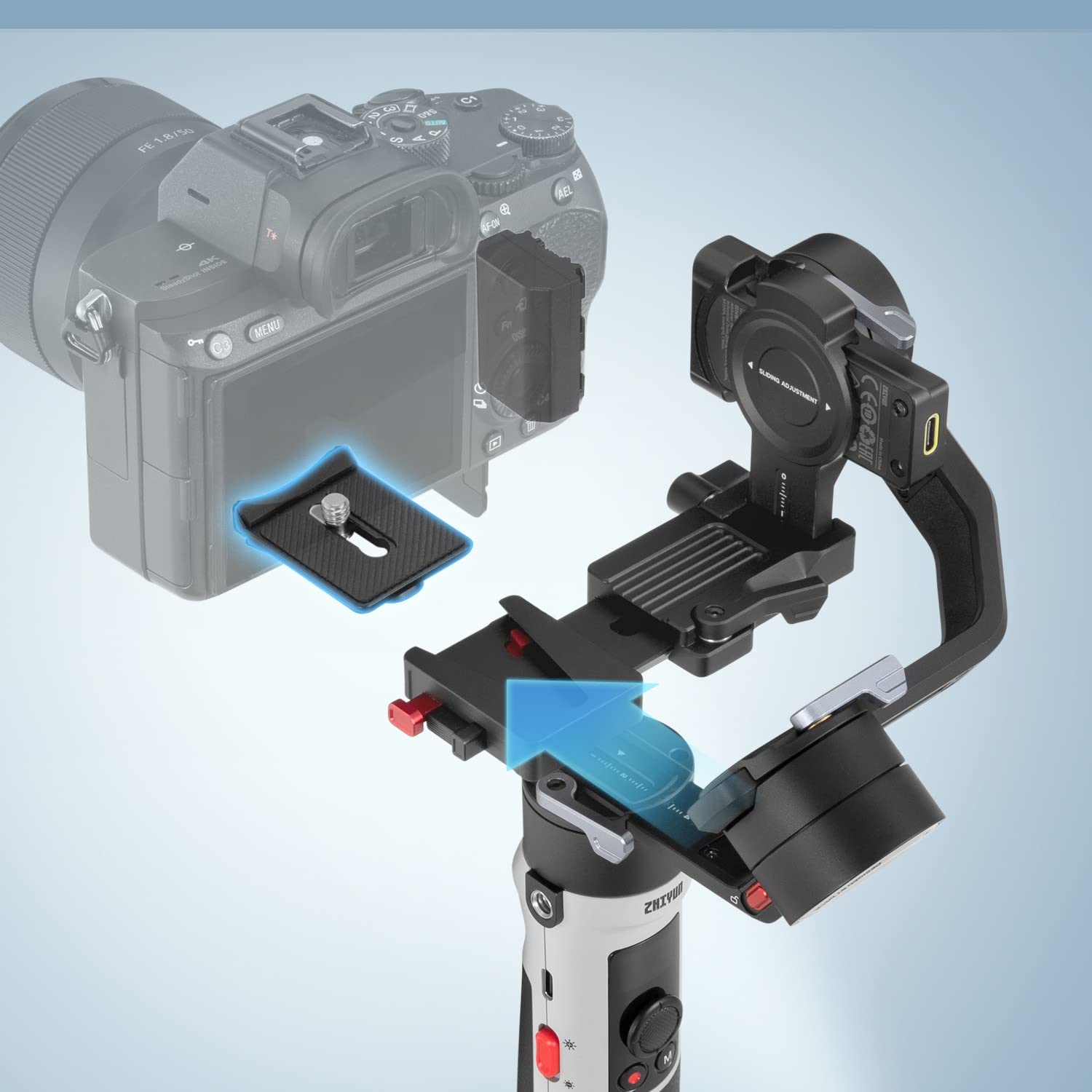 Zhiyun Crane M2 S 3-Axis Gimbal Stabilizer for Mirrorless Cameras, DSLR, Action Cameras & Smartphones - Compatible with Sony, Canon, Nikon, Panasonic, GoPro Hero 10/9/8/7, iPhone 13/12 Pro Max (Upgraded Version) - Perfect for Vlogging, Travel Filming & Content Creation