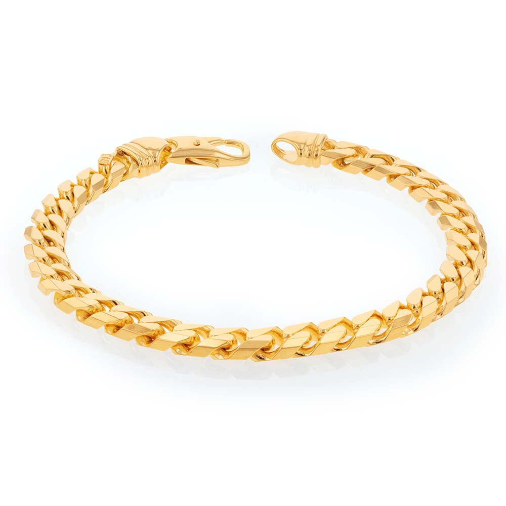 9ct Yellow Gold 250 Gauge Curb 21.6cm Bracelet for Women - Classic Chain Link Jewelry for Everyday Wear & Special Occasions