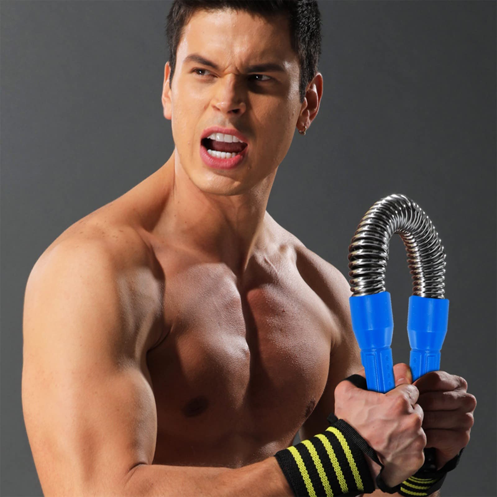 Electroplated Arm Muscle Chest & Biceps Impactor Shoulder Fitness Trainer - Adjustable One Size for Men - Gym Workout, Bodybuilding & Strength Training