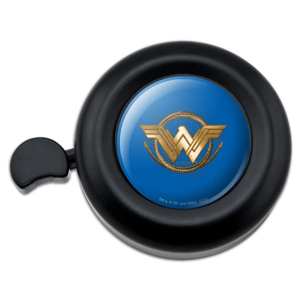 Wonder Woman Movie Golden Lasso Logo Bike Bell - Superhero Bicycle Accessory for Kids & Adults - Perfect for Cycling, Commuting & Superhero Fans