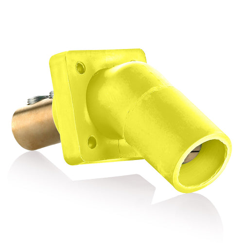 Leviton 45 Degree Series 16 Panel Mount Camlocks - 2/0 to 4/0 AWG Double Set Screw Connectors for Electrical Panels & Industrial Equipment