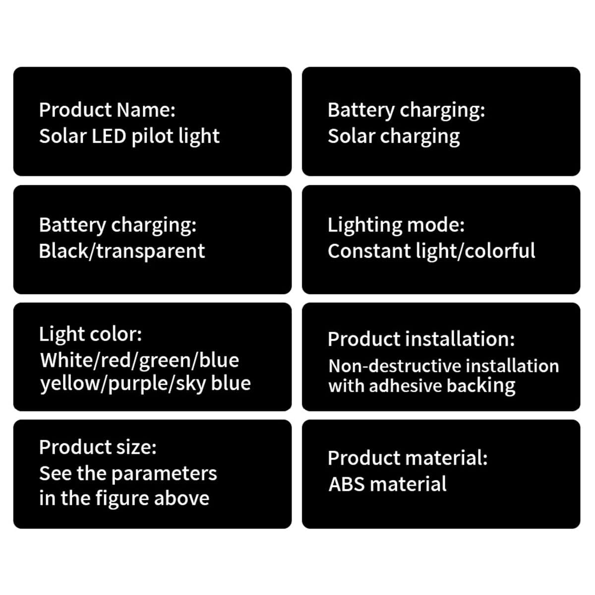 Solar Powered Wireless Truck Cab Lights - No Drill Installation, Black Shell with Yellow Light - Perfect for Night Driving, Off-Road Adventures & Truck Customization