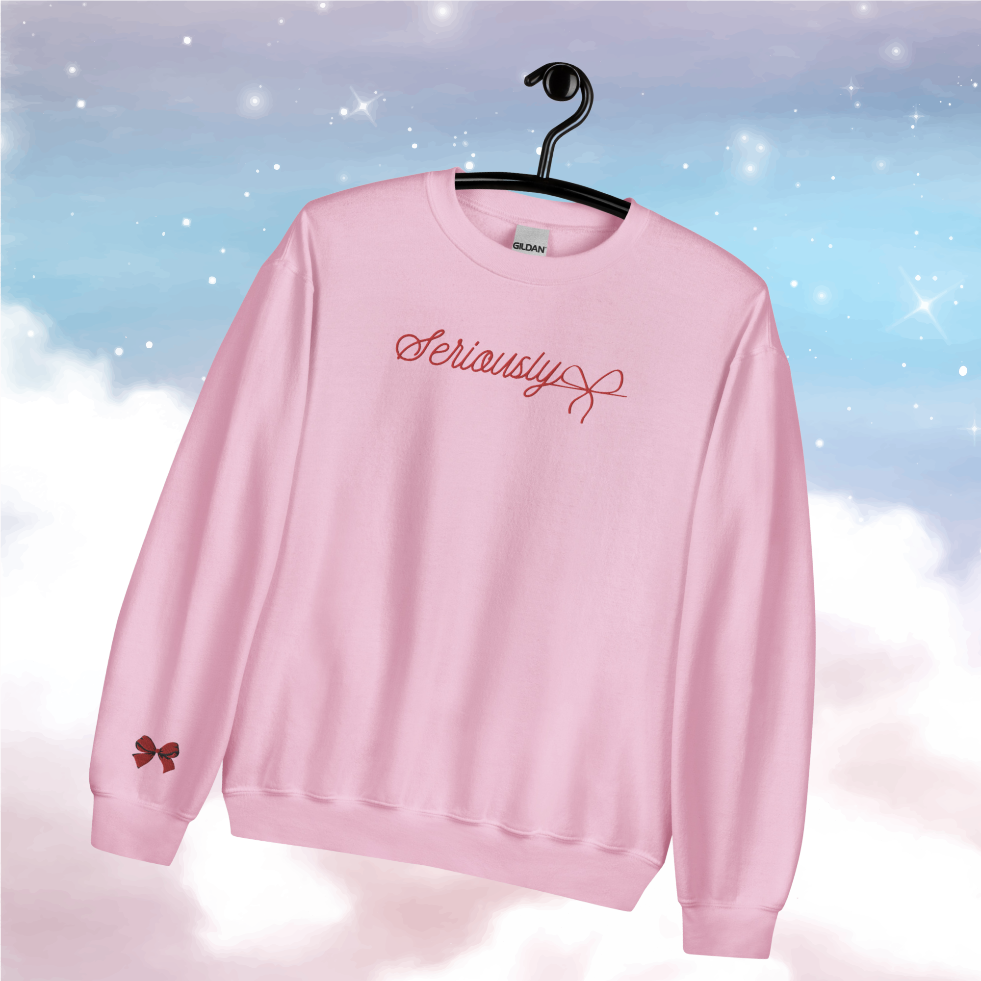 Seriously Embroidered Crewneck Sweatshirt - Soft Cotton Unisex Pullover for Men & Women | Perfect for Casual Wear, Street Style & Lounge Comfort