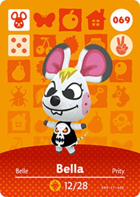 Bella Animal Crossing Amiibo Card - Series 1 Collectible Trading Cards for Nintendo Switch | Perfect for Gaming, Collecting, and In-Game Character Unlocking