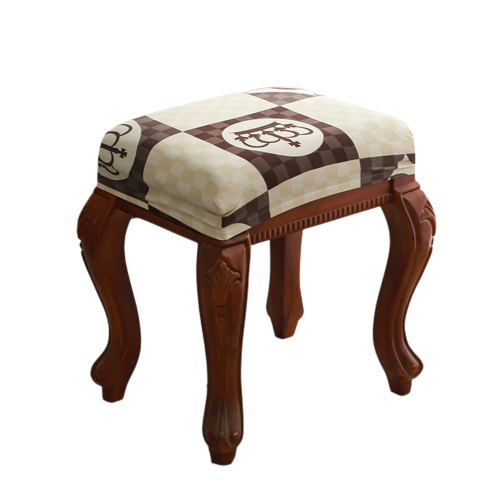 Elastic Rectangle Bar Stool Covers - Stretchable Foot Stool Seat Cushion Covers for Vanity, Dressing Chair & Counter Stools - Perfect for Home Decor, Kitchen, Salon & Office Use