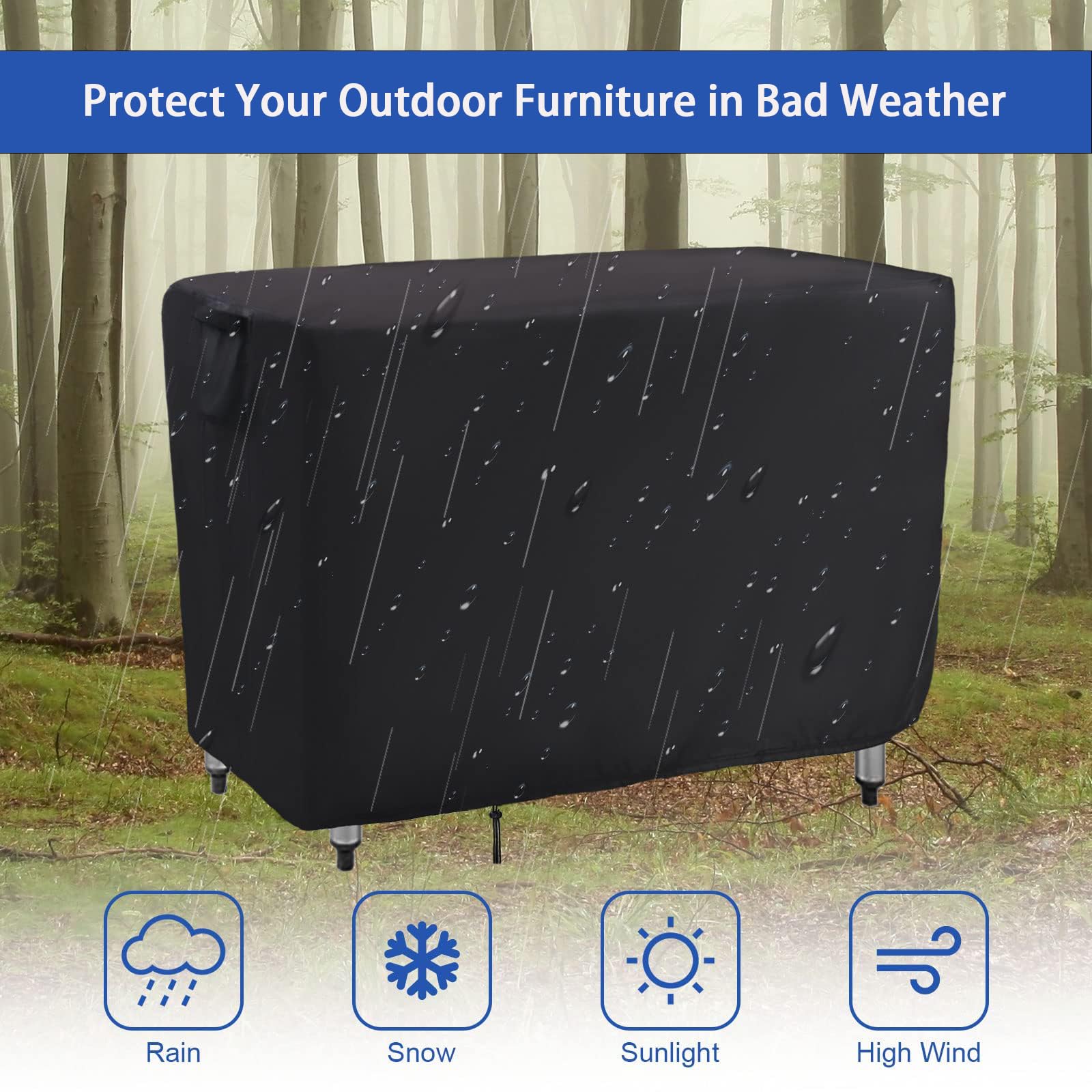 36 Inch Waterproof Outdoor Prep Table Cover - Stainless Steel Patio Work Cover for Grill Cart, Pizza Oven & Outdoor Cooking - 36