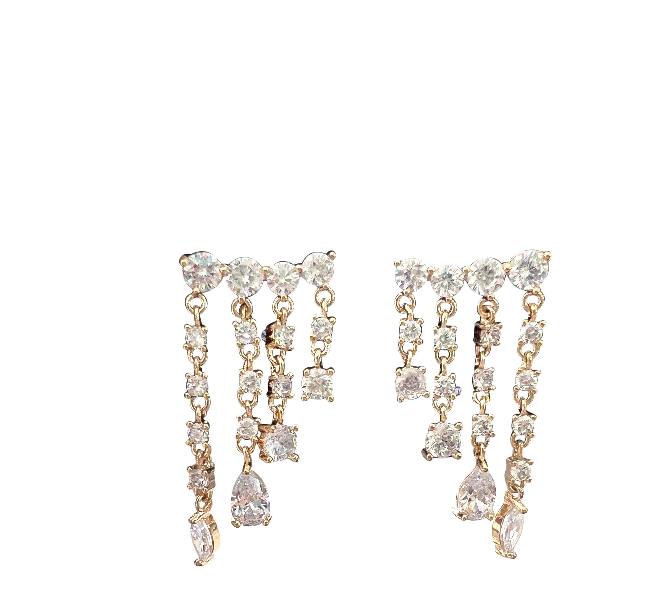 Adrianna Elegant Dangle Earrings for Women - Gold Plated Fashion Jewelry - Perfect for Parties, Weddings & Everyday Wear