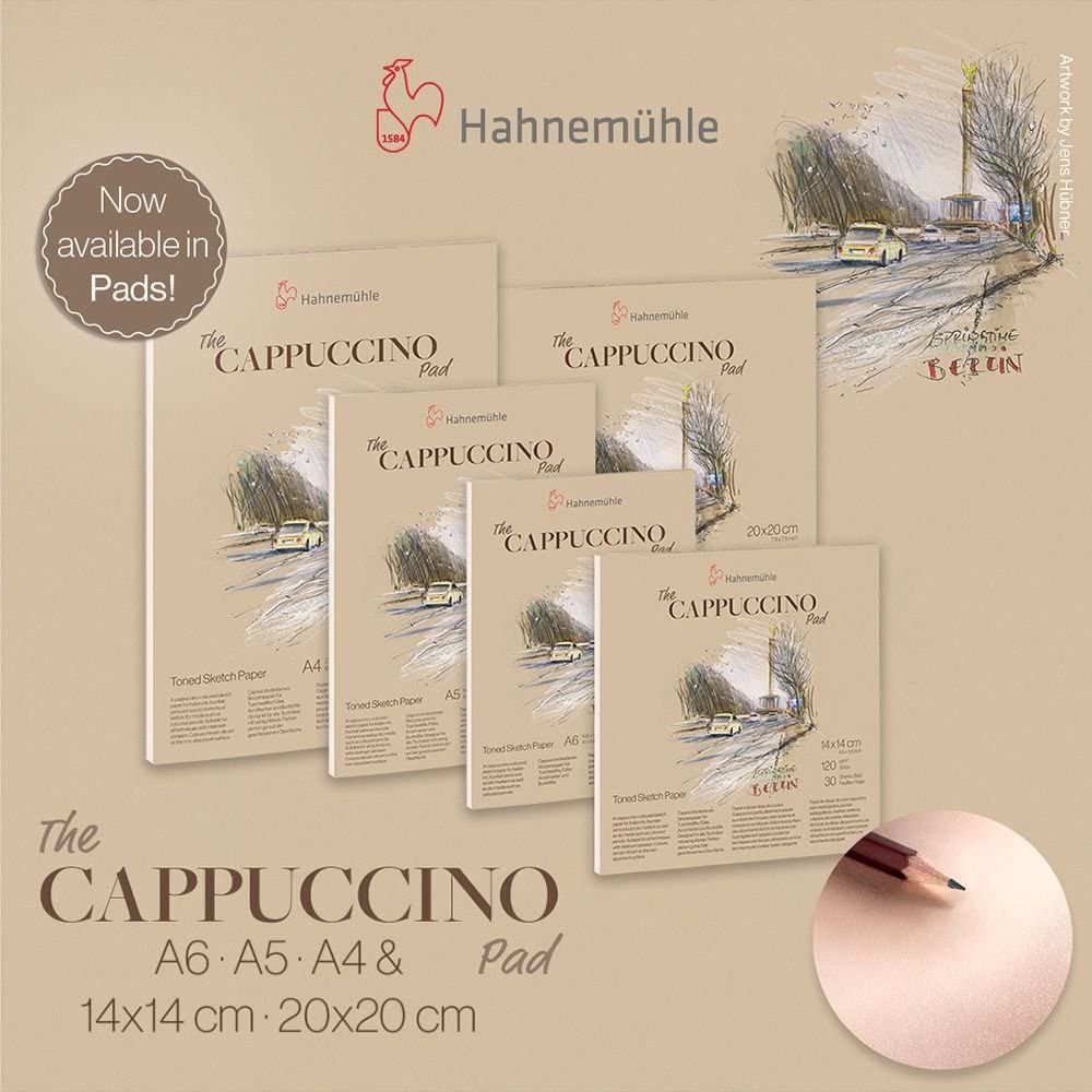 Premium Cappuccino Pad 120 GSM A5 Sketchbook - 30 Sheets for Artists, Students & Professionals | Perfect for Drawing, Sketching & Mixed Media Art Projects