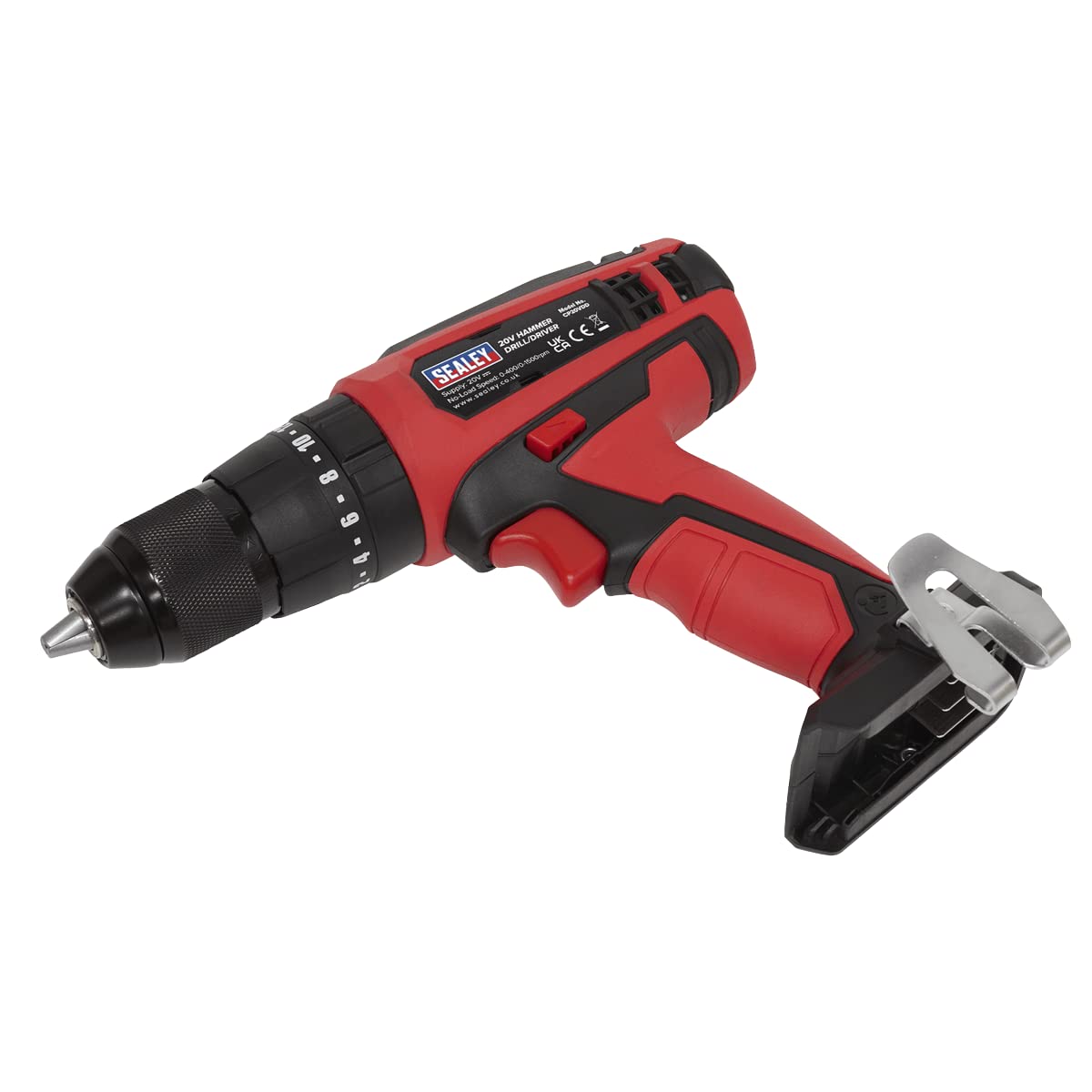 Sealey CP20VDD 20V Cordless Hammer Drill/Driver - 13mm Chuck, Body Only - Perfect for DIY Projects, Home Repairs & Professional Construction Work