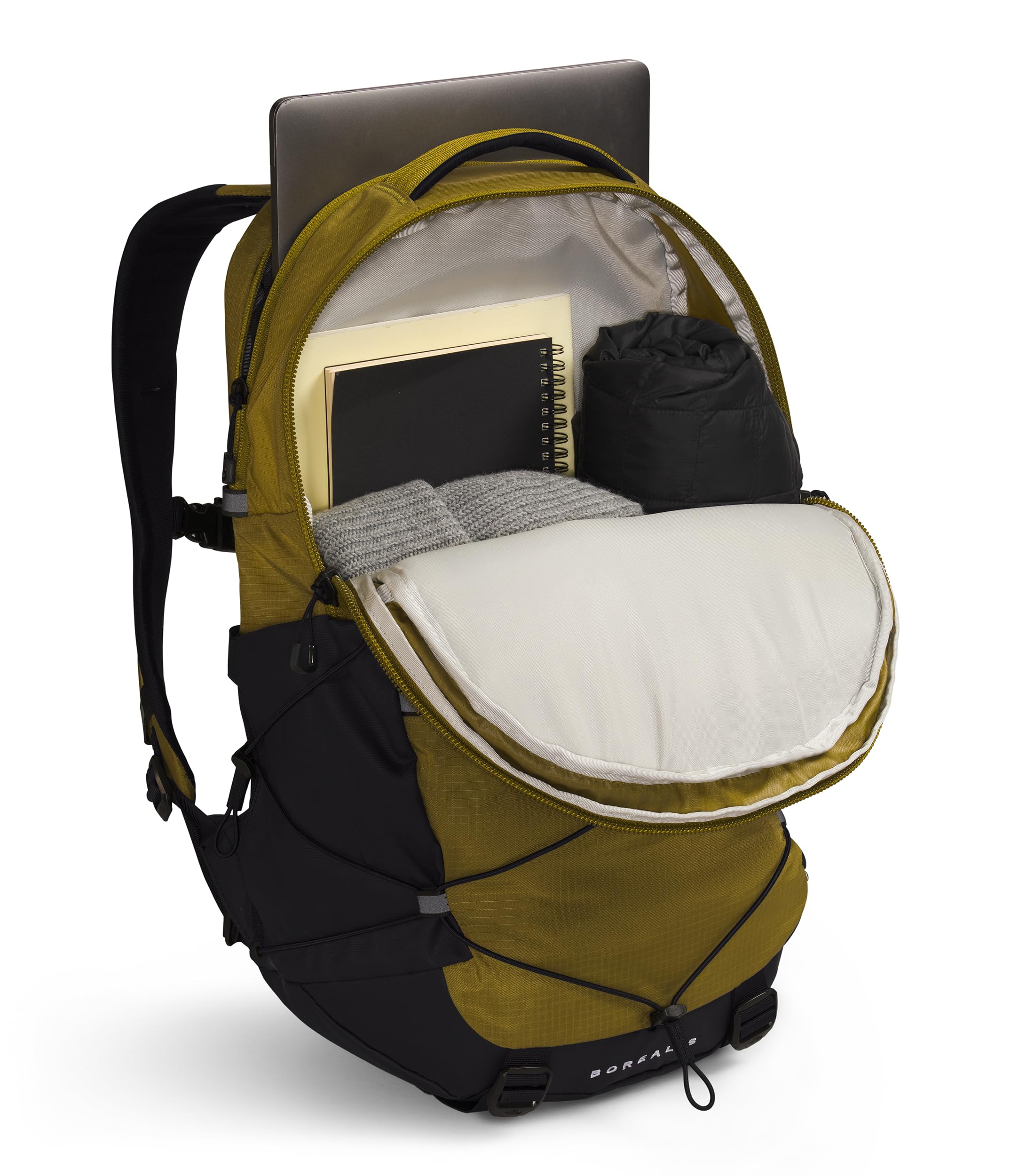 THE NORTH FACE Borealis Commuter Laptop Backpack - Lightweight Water-Resistant Daypack for Work & Travel - Sulphur Moss/TNF Black - Perfect for Office, School & Outdoor Adventures