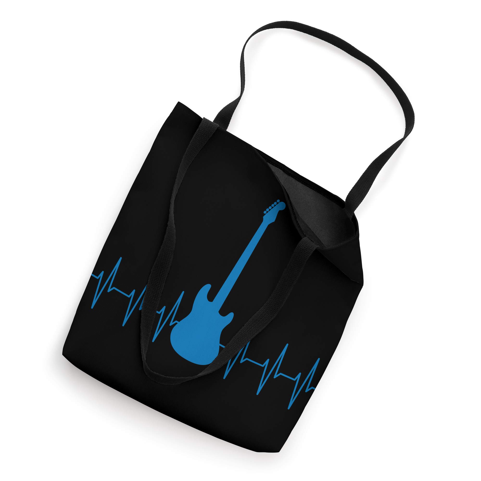 Bass Guitar Heartbeat ECG Design - Cool Music Lover Tote Bag for Guitarists | Perfect Gift for Musicians & Band Members
