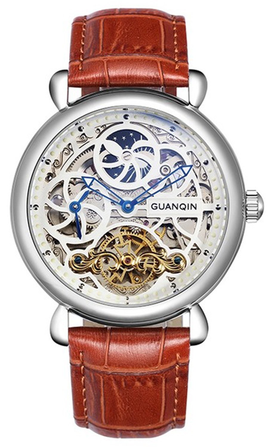 Carlien Luxury Tourbillon Automatic Mechanical Watch for Men - Antique Big Dial, Sapphire Crystal, Waterproof - Perfect for Business, Formal Events & Collectors