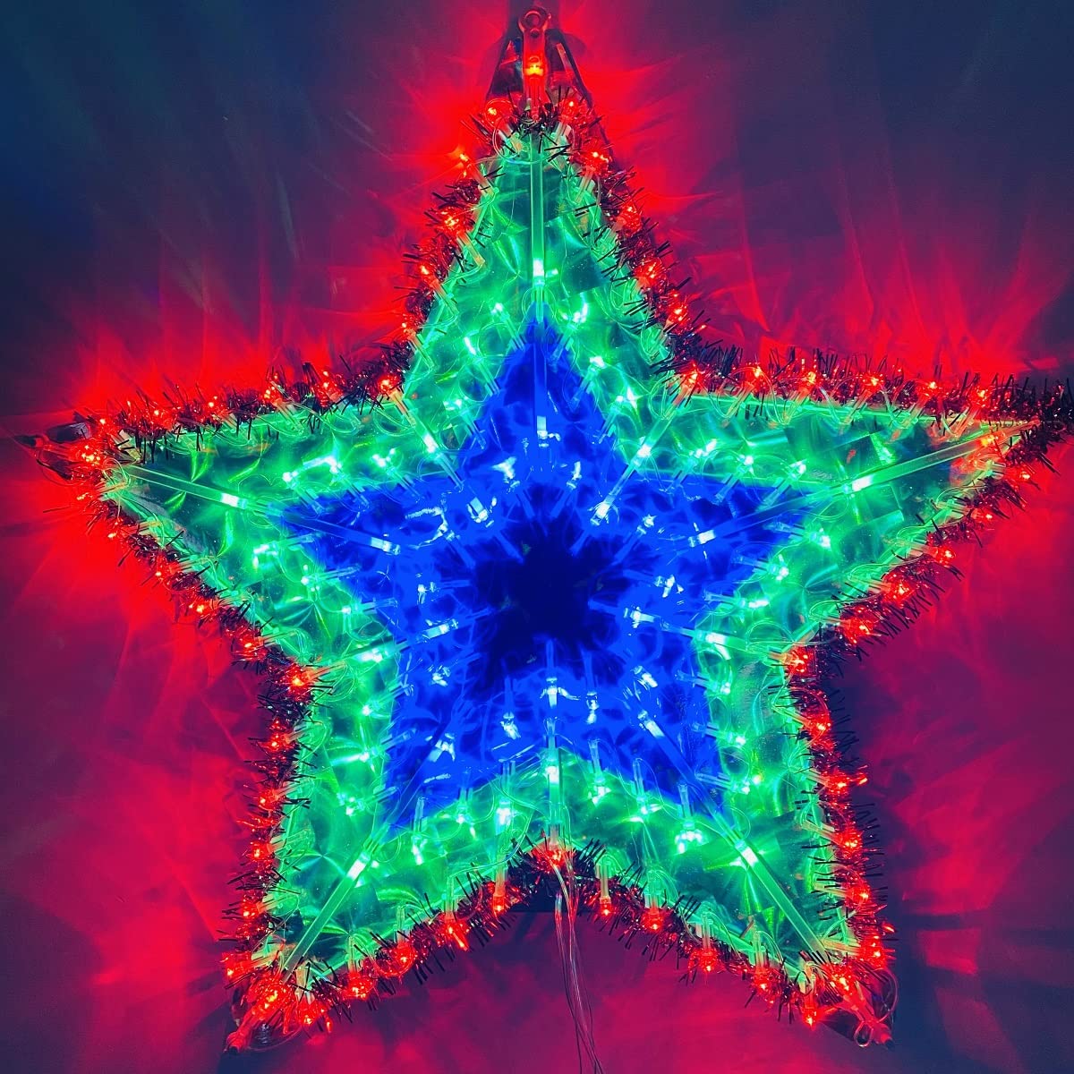 51cm Large LED Pentagram Star Light - 120 Beads for Christmas, Wedding & Party Decor - Indoor/Outdoor Decorative Lighting