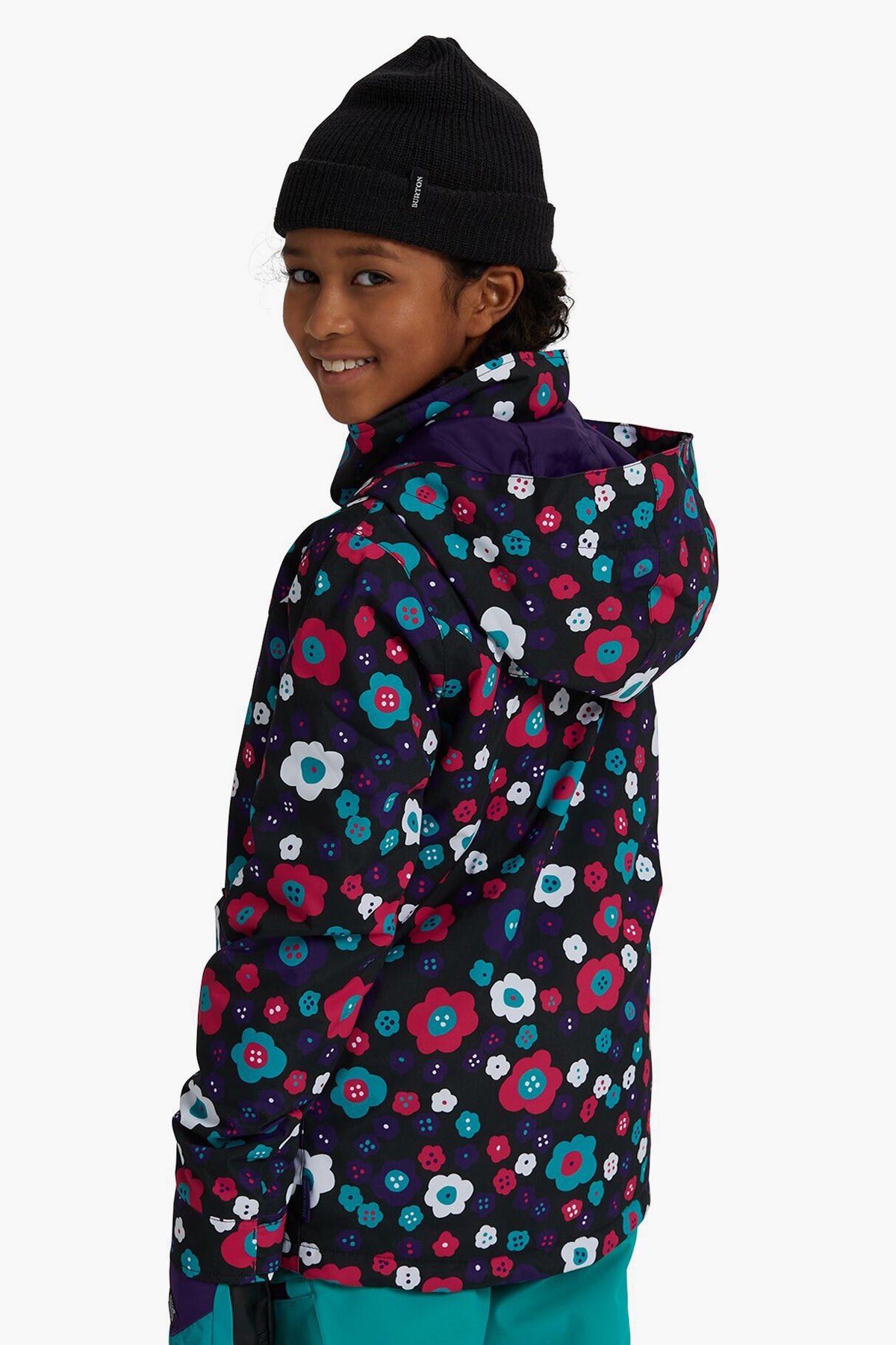Burton Elodie Girls Jacket - Flower Power Print - Size 12 - Waterproof Winter Coat for Outdoor Activities & Snow Play