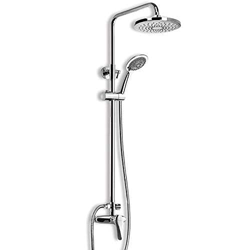 MFLASMF Modern Bathroom Shower Set with 5 Hand Spray - High Quality Copper Faucet Mixing Valve & Lift Hard Tube for Home Decoration | Perfect for Spa, Luxury Bathrooms & Hotel Style Showers
