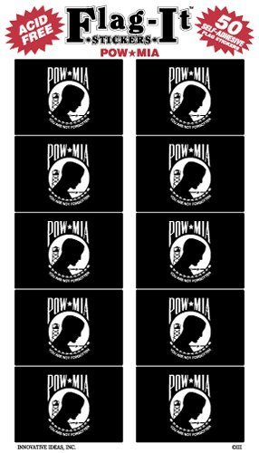 POW MIA Flag Stickers - Patriotic Decals for Cars, Laptops & Notebooks - Honor Veterans at Home, School or Office