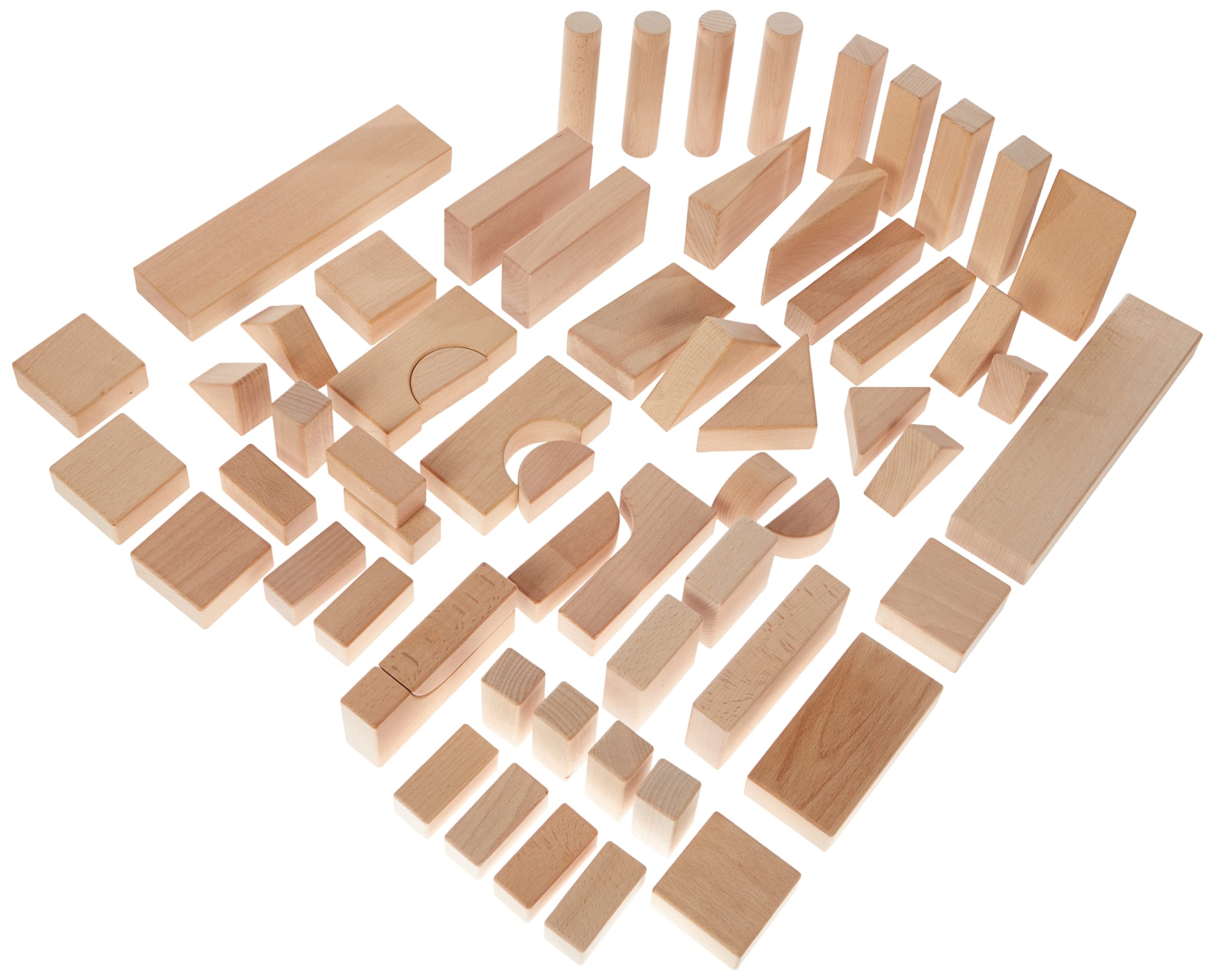 KidKraft 60-Piece Wooden Building Blocks Set - Educational STEM Toys for Toddlers & Kids - Perfect for Preschool Learning, Creative Play & Birthday Gifts