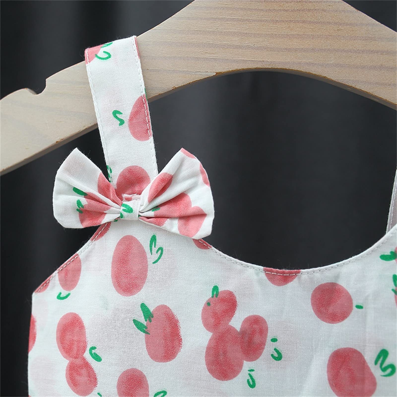 Bohemian Floral Toddler Baby Girl Dress - Summer Ruffle Strap Sleeveless Casual Beach Wedding Outfit (White, 12 Months) | Perfect for Beach Parties, Photo Shoots & Special Occasions