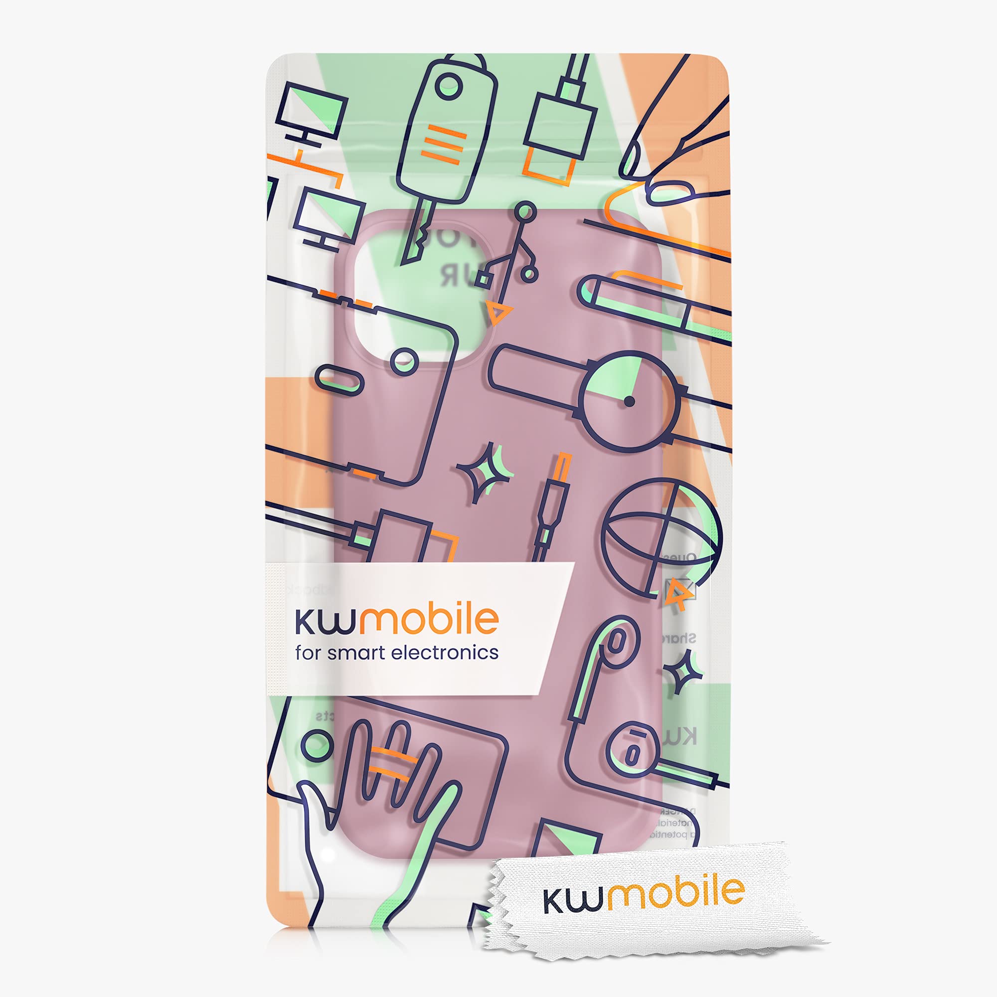kwmobile Premium TPU Silicone Case for Apple iPhone 13 - Soft Protective Phone Cover in Dark Rose | Slim Fit, Shockproof Design for Everyday Use & Travel Protection