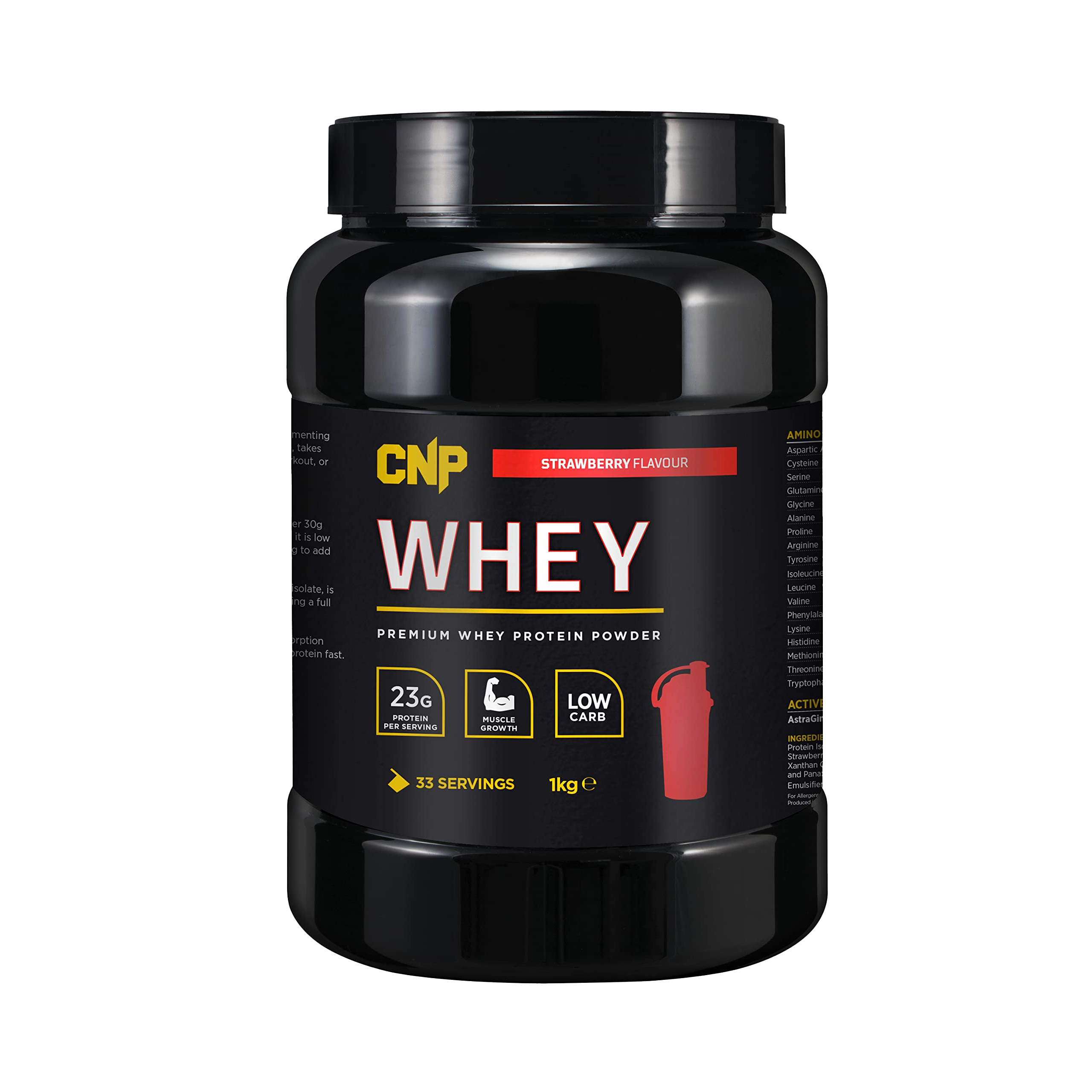 CNP Professional Pro Whey Protein Powder 1kg (2.2lb) - Strawberry Flavor for Muscle Recovery & Post-Workout Nutrition | Gym Supplement for Athletes & Bodybuilders