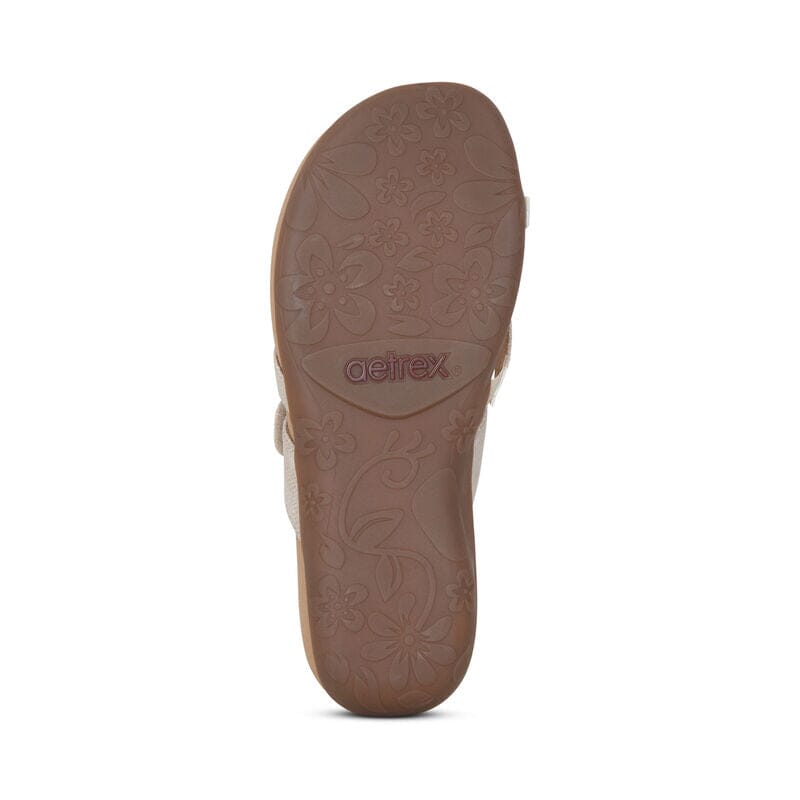 AETREX IZZY Adjustable Slides for Women & Men - Comfortable Orthopedic Sandals for Walking, Travel & Home Use