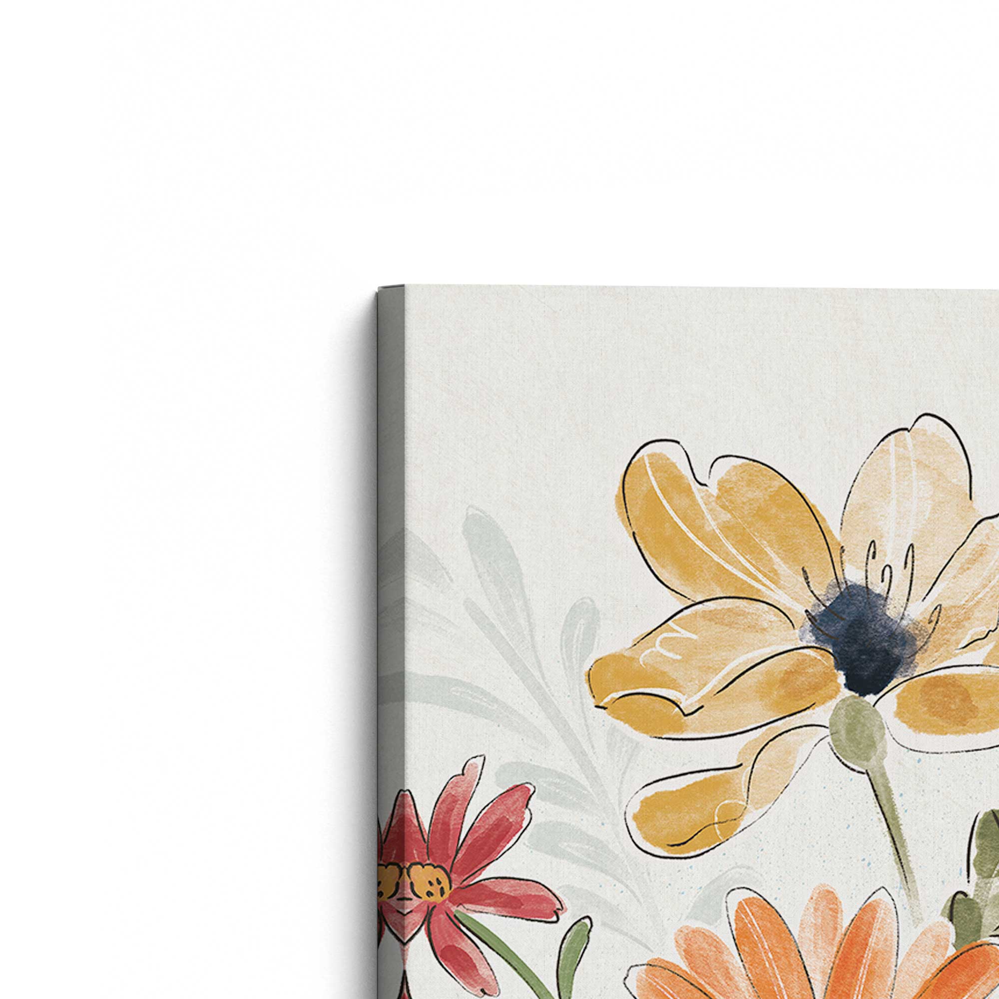 Garden Melody in Bloom III - Floral Canvas Wall Art Print for Home & Office Decor | Perfect for Living Room, Bedroom, or Gift