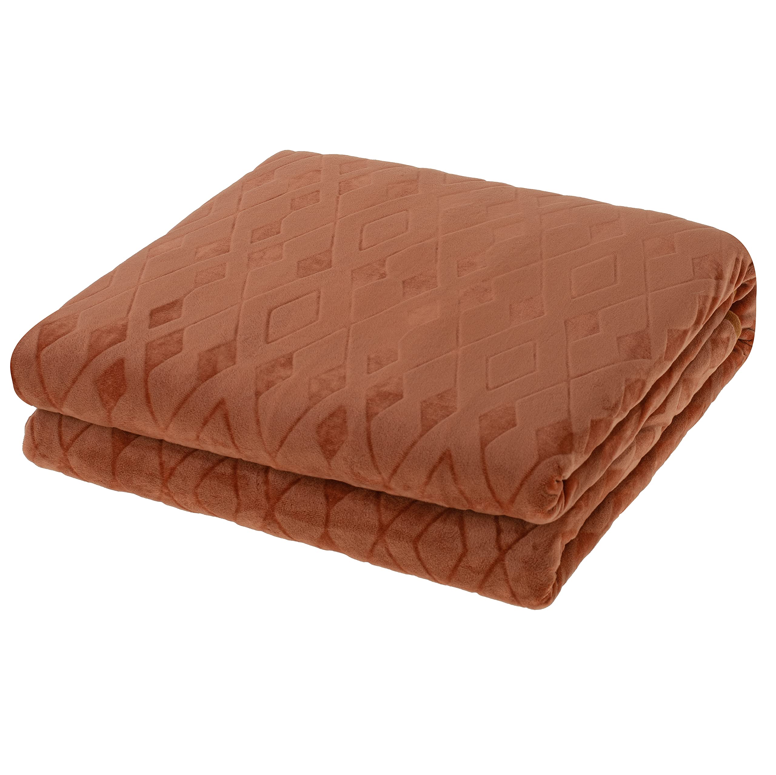 Camry CR7435 Electric Heating Pad 150 x 80 cm (59 x 31 inches) - 8 Temperature Levels, LED Display, Timer, Washable Polar Fleece Cover (Brown, 60W) - Perfect for Home, Office & Winter Warmth