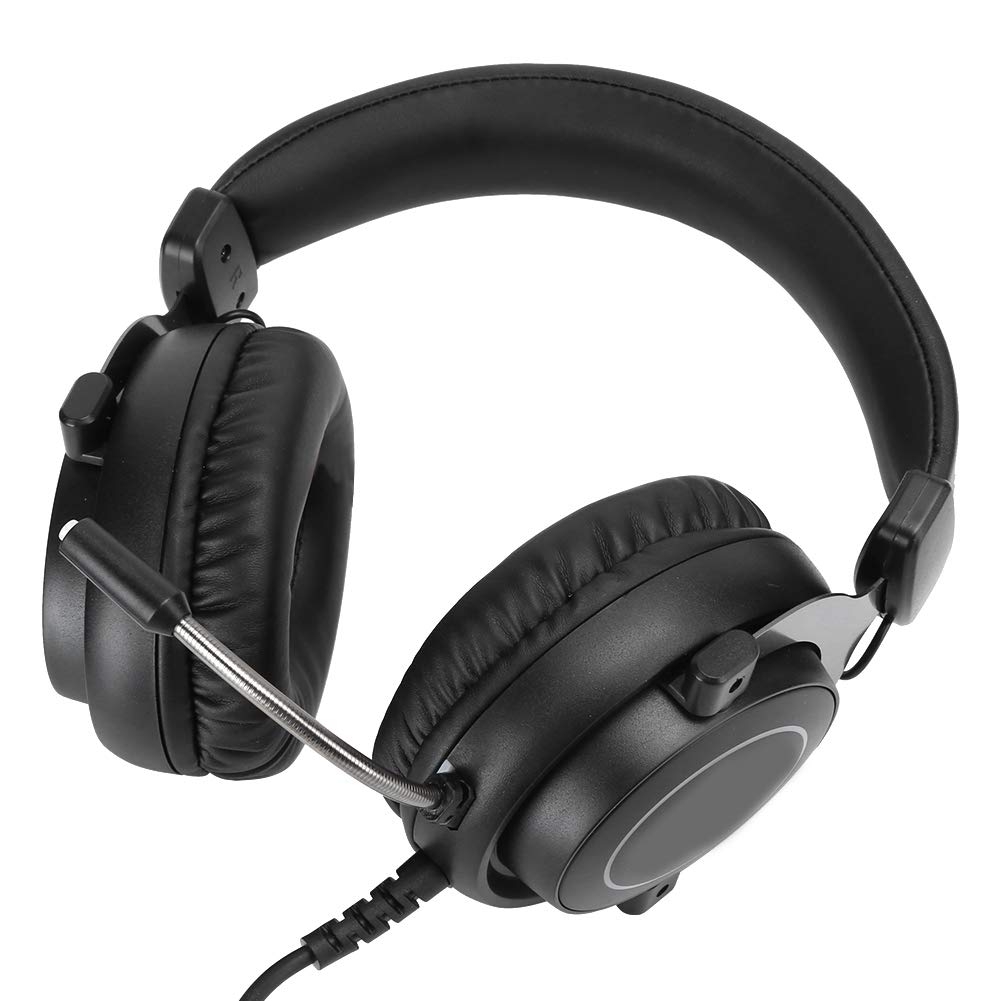 Premium Wired Gaming Headset with Noise Cancelling Mic - Over Ear Stereo Headphones for PC, PS4, Xbox One, Nintendo Switch & Mobile - Soft Memory Foam Earmuffs & 3.5mm/USB Connectivity - Perfect for Competitive Gaming, Streaming & Online Meetings