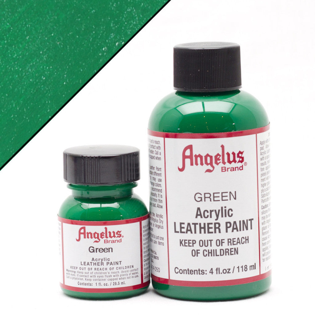 ANGELUS Acrylic Leather Paint - 4 fl oz Bottle for Leather Shoes, Bags & Jackets - Premium Waterproof Leather Dye for DIY Craft & Repair Projects