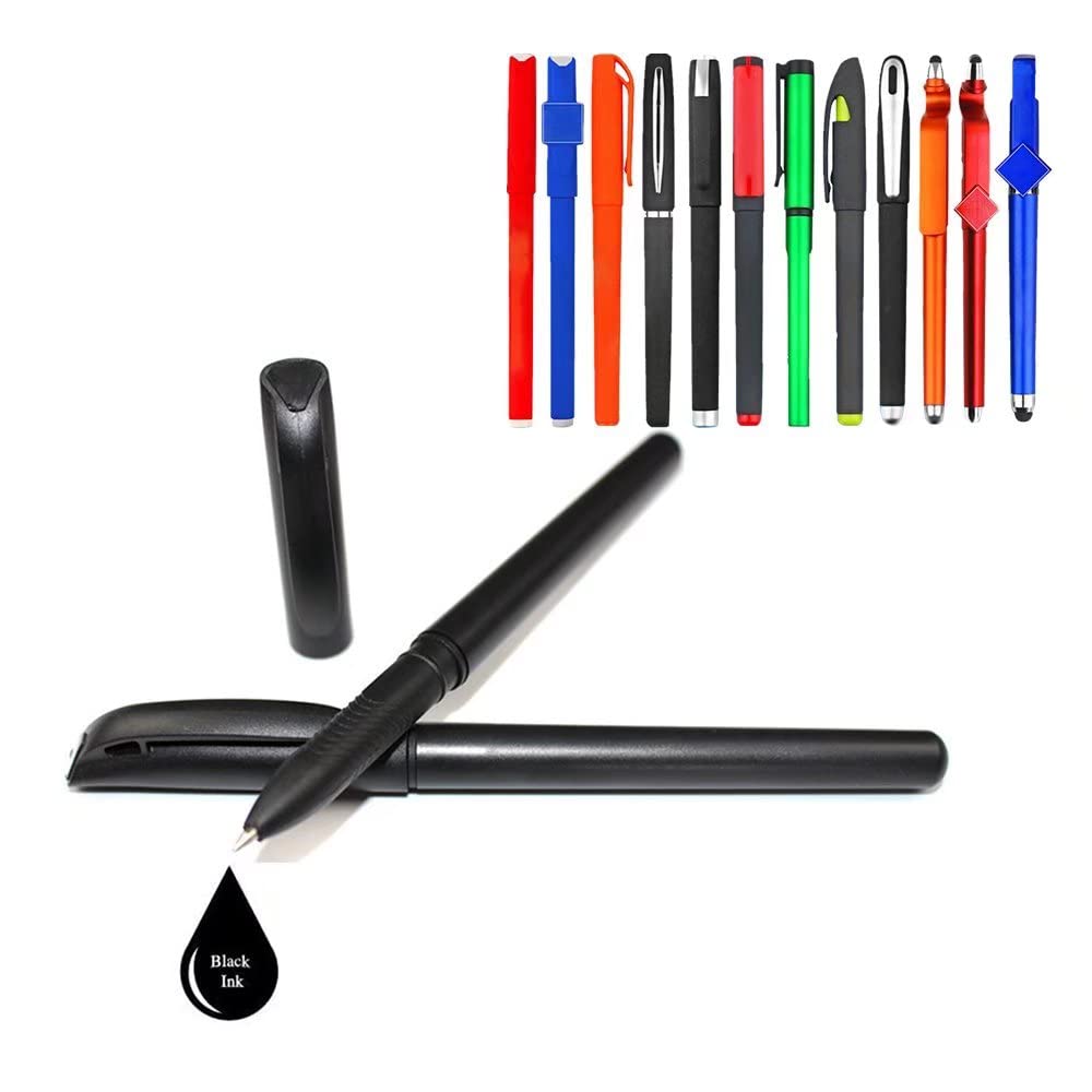 100 Pack Custom Printed Pens with Personalized Name & Text - Bulk Wholesale Promotional Gifts for Business Advertising - Perfect for Birthdays, Graduations, Office Supplies & Corporate Events - Engraved Logo & Custom Message Option - Style-15
