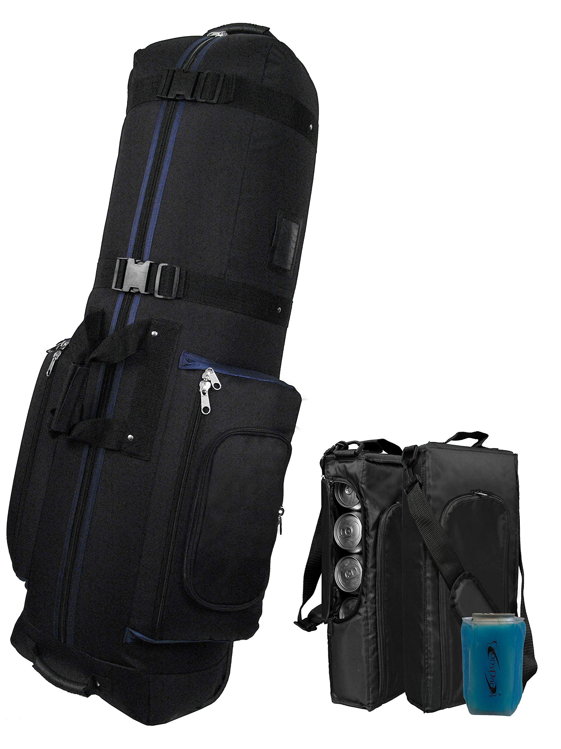 CaddyDaddy Constrictor 2 Golf Travel Bag Cover with 6-Pack Cooler - Waterproof & Durable Protection for Golf Clubs - Perfect for Air Travel & Outdoor Golf Trips