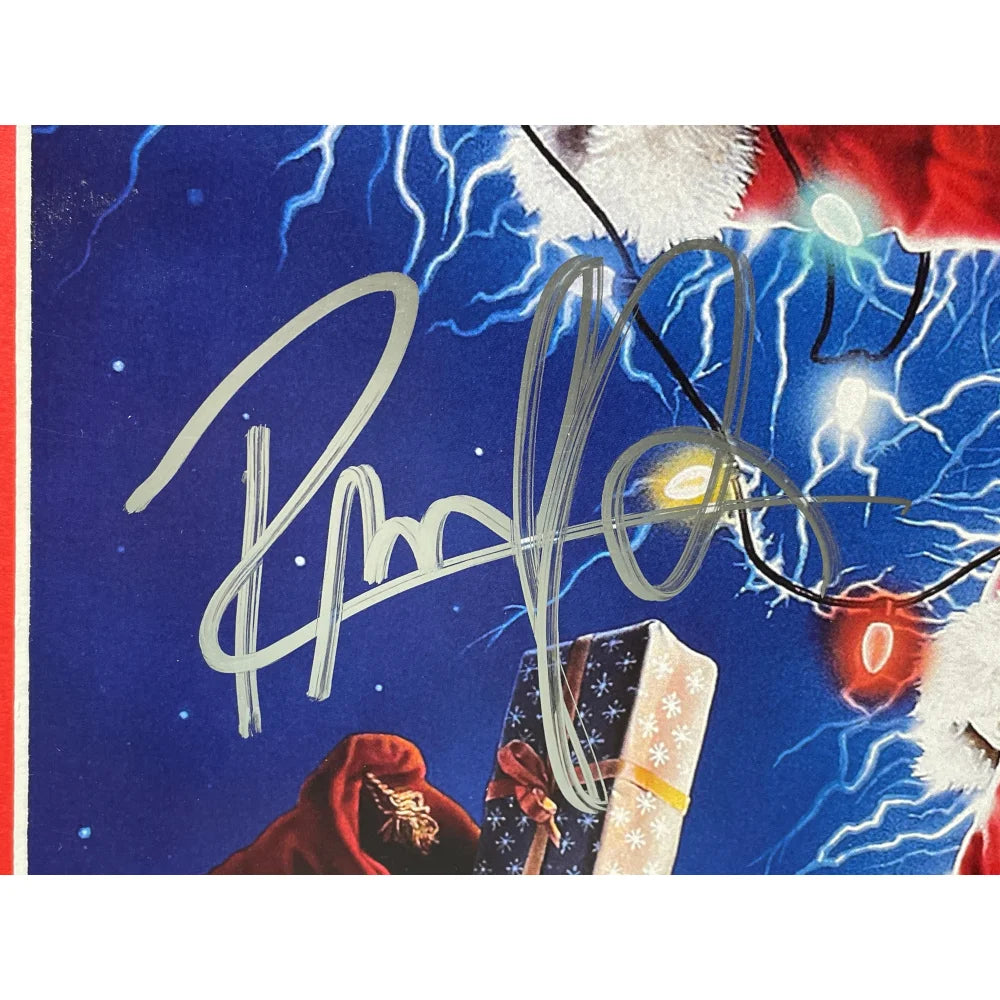 Authentic Chevy Chase, Beverly D'Angelo & Randy Quaid Signed National Lampoon's Christmas Vacation Movie Poster (12x18 Inches) - Framed Collectible with JSA COA - Perfect for Holiday Decor, Movie Memorabilia Displays & Christmas Gift for Film Fans
