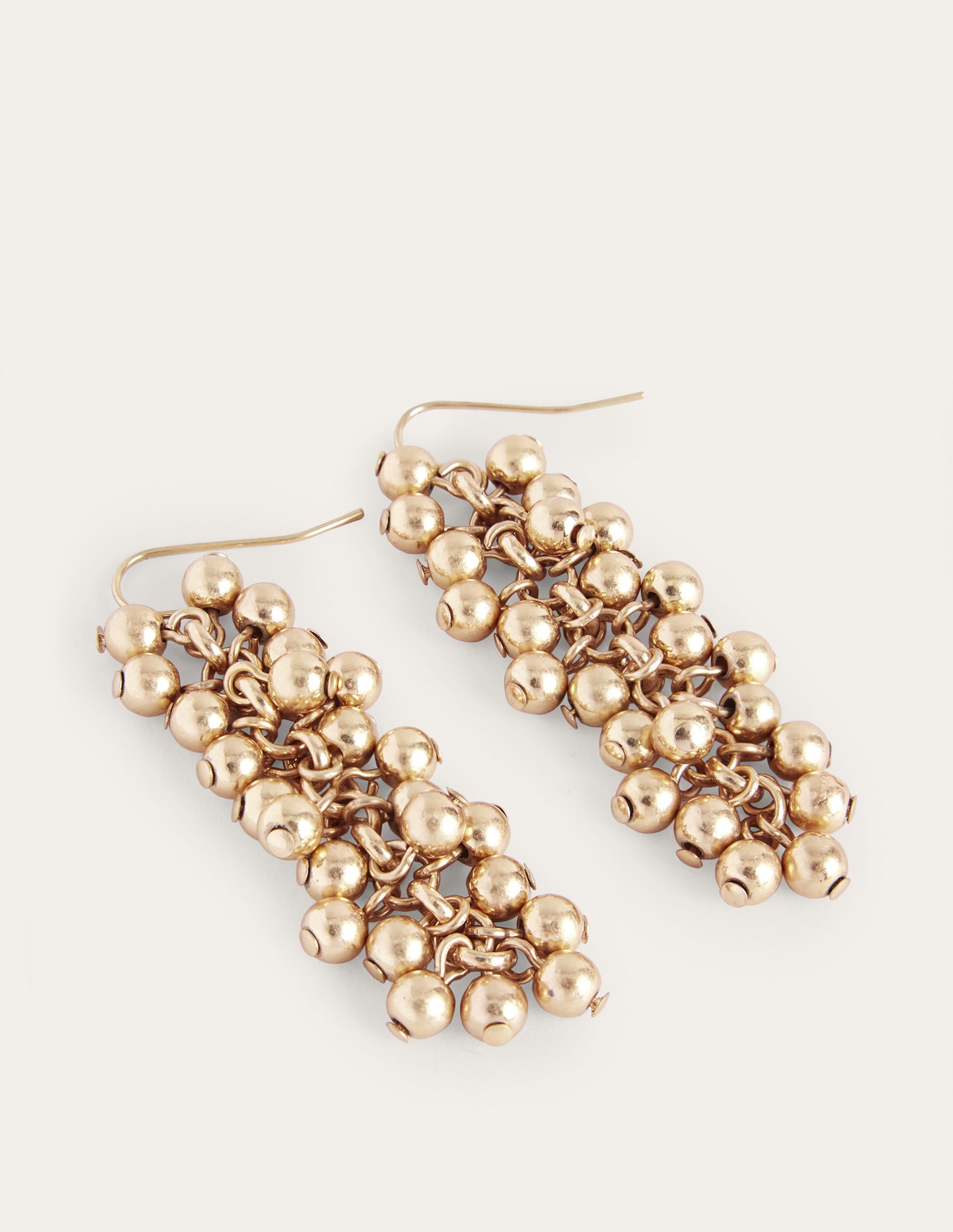 Gold Beaded Drop Earrings for Women - Elegant Dangle Jewelry for Parties, Weddings & Special Occasions