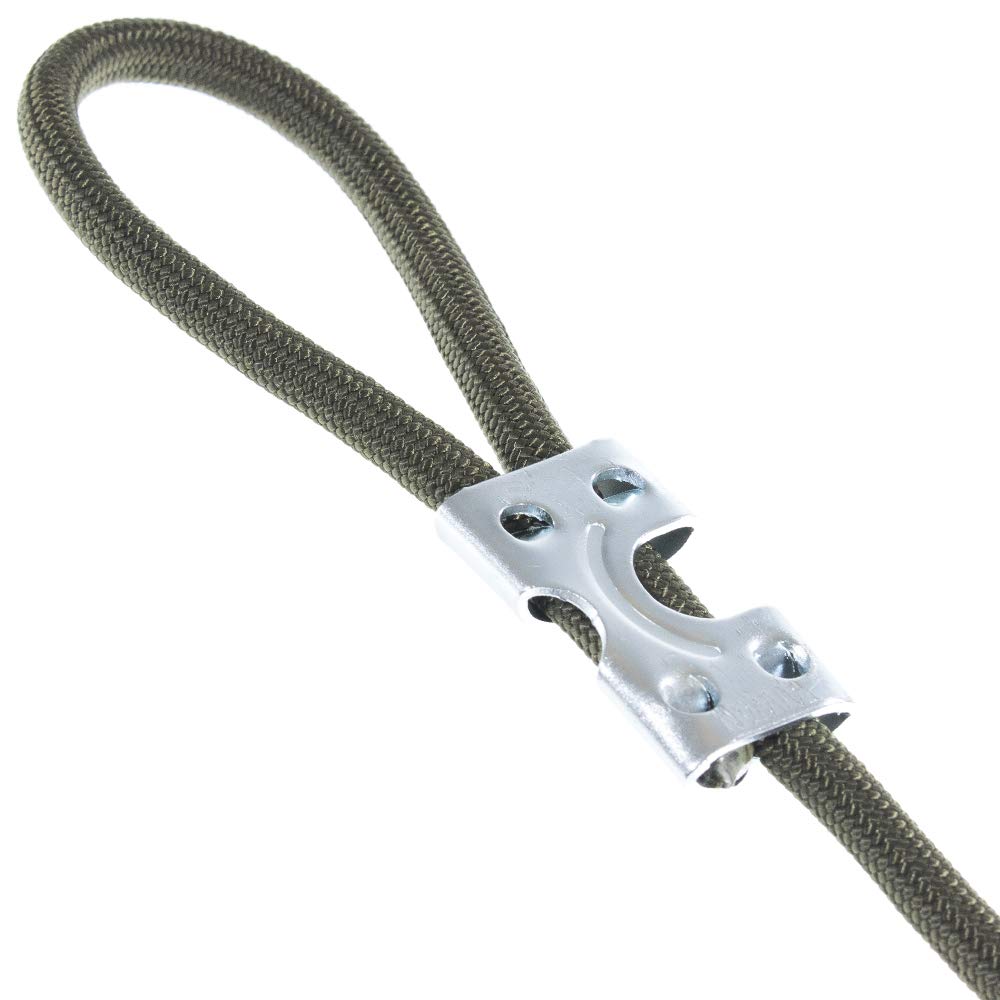Heavy Duty Zinc Plated Double Rope Clamps - 5/8-Inch Metal Cord Clips for Rope, String & Cable (10 Pack) - Perfect for Camping, Boating, DIY Projects & Outdoor Gear Repair