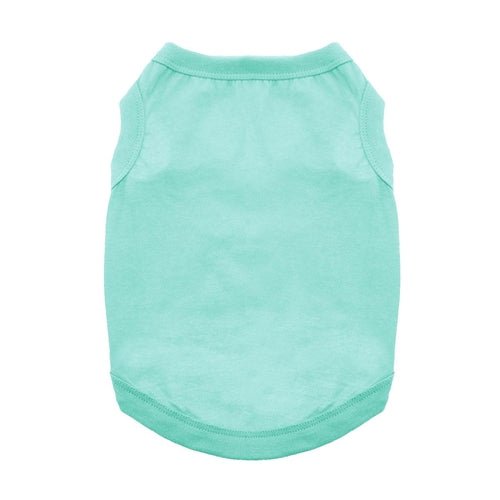 Premium Cotton Dog Tank Top - Soft & Breathable Teal Pet Shirt for Small & Medium Dogs - Perfect for Summer Walks & Outdoor Adventures