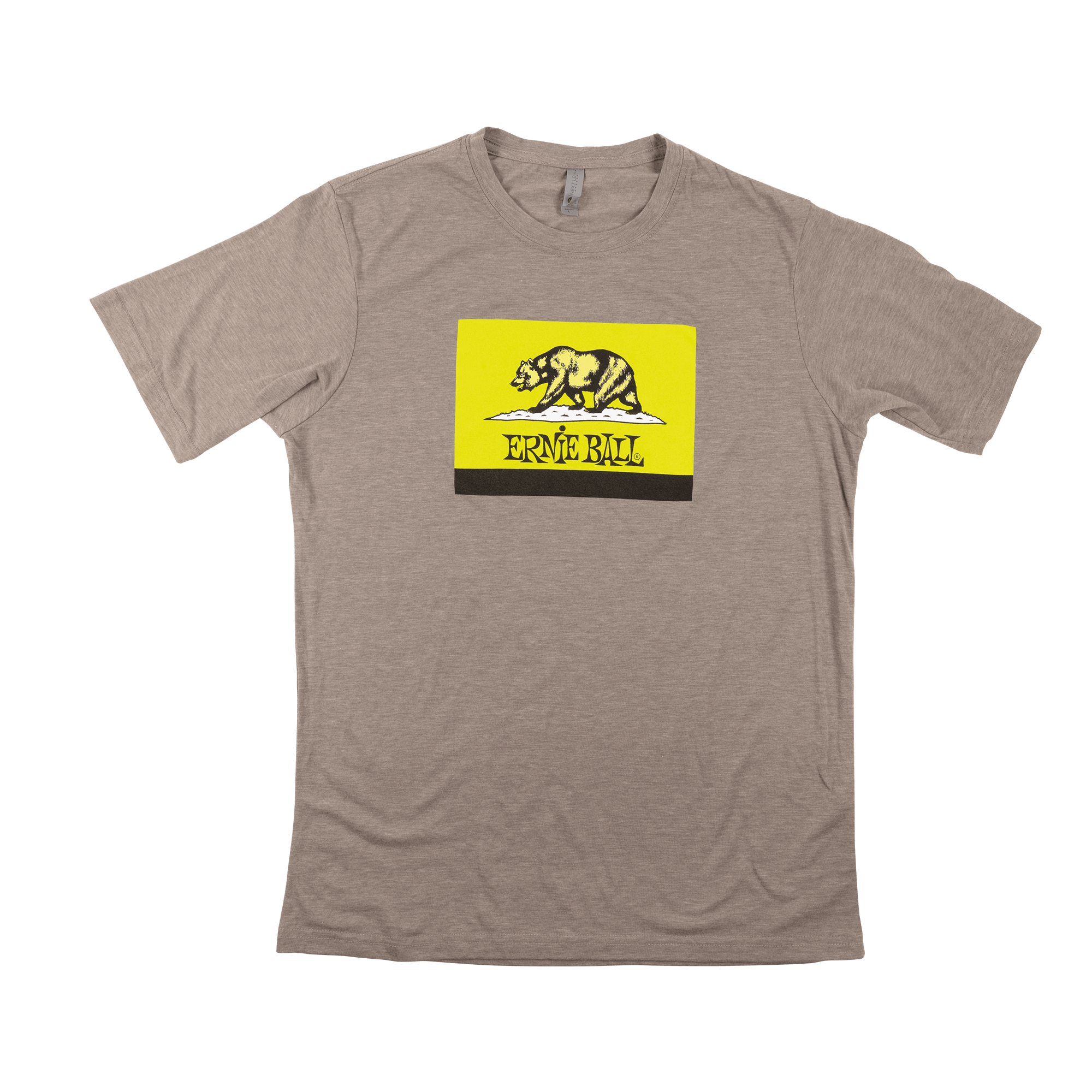 Ernie Ball California Bear Green Flag T-Shirt 2XL - Vintage Rock Band Tee for Concerts & Casual Wear