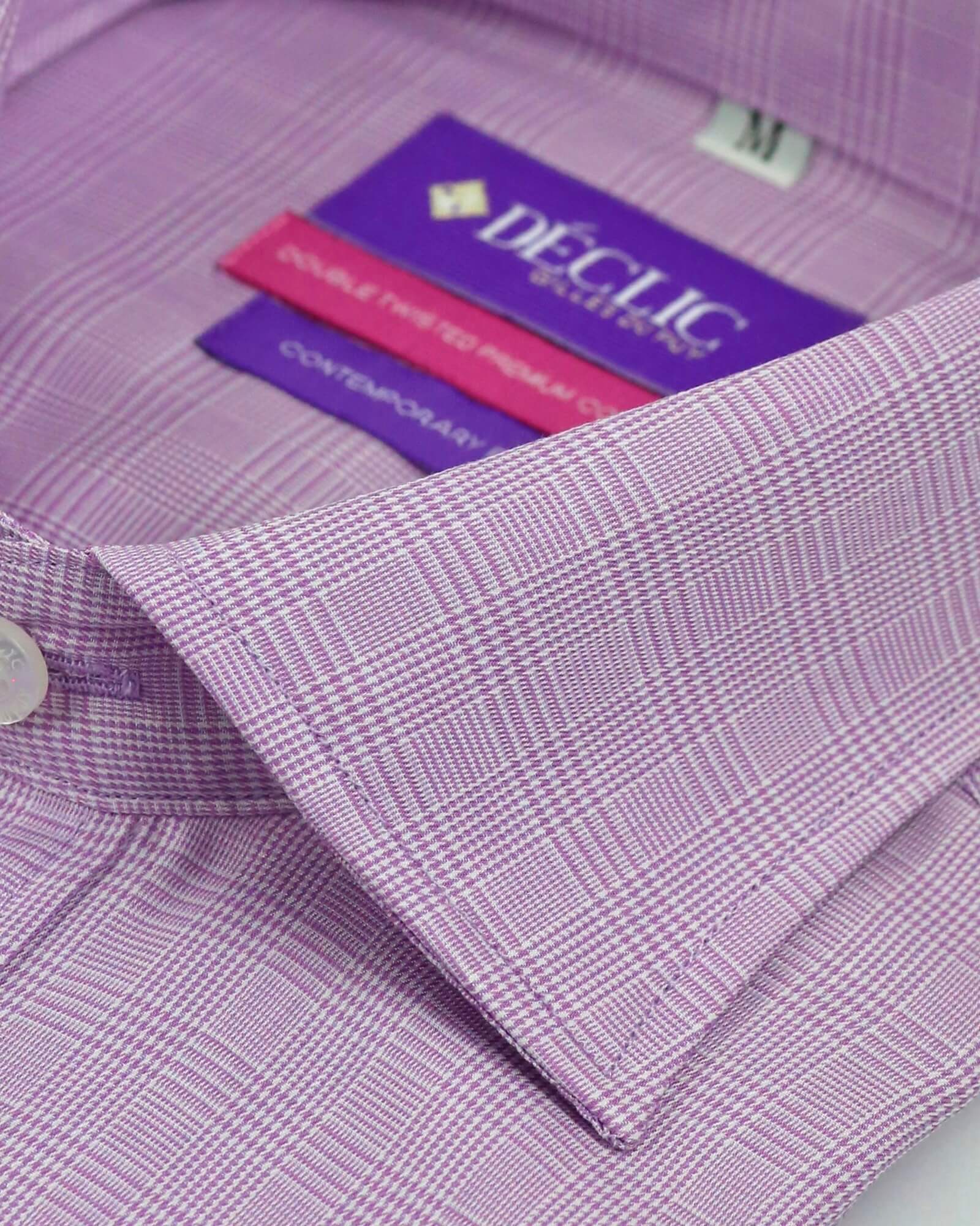 DÉCLIC Tilbury Check Shirt for Women - Stylish Mauve Plaid Button Down Shirt | Casual Office Wear, Weekend Outfits & Layering Essential