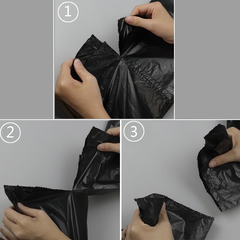 8 Gallon Kitchen Drawstring Trash Bags - 220 Count Black for Home & Office