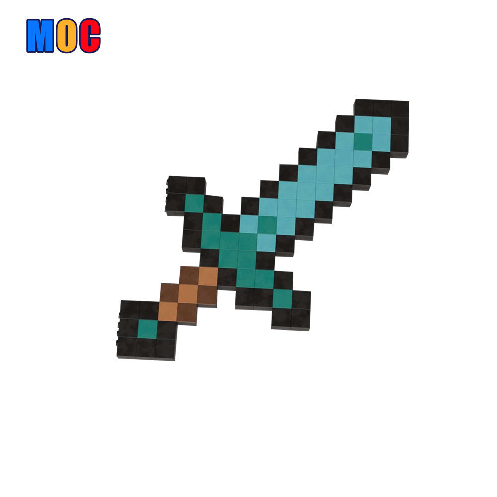 146PCS MOC 131211 Diamond Sword Building Blocks Set - Minecraft Inspired DIY Construction Toy for Kids & Adults - Perfect for Creative Play, Home Decor & Gift Giving