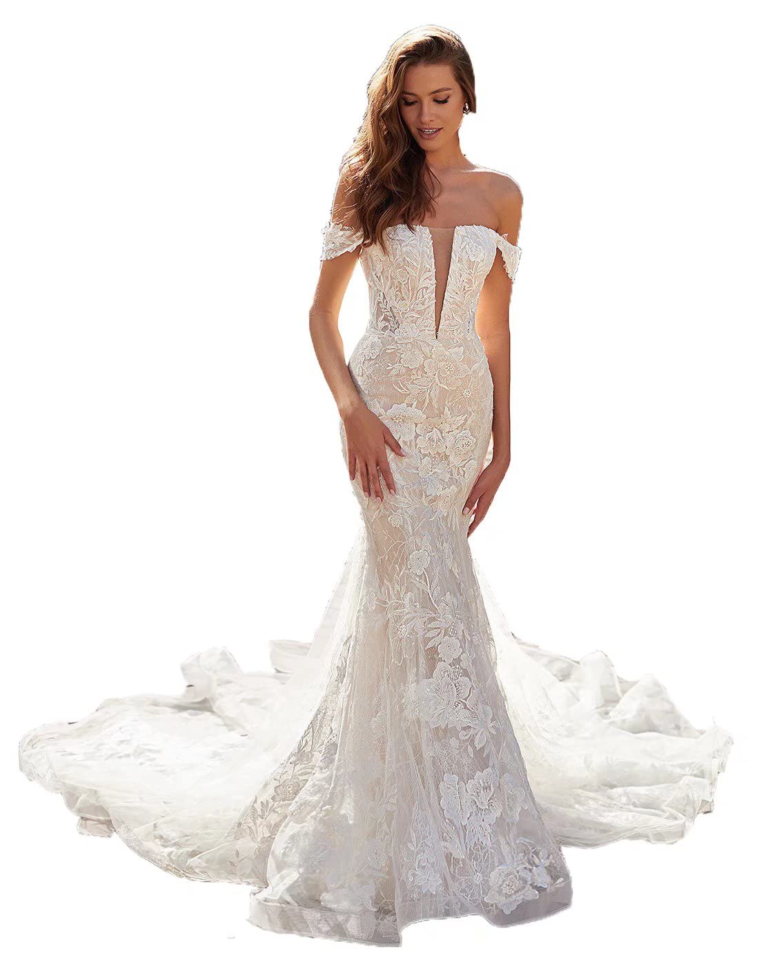 2023 Boho Lace Beach Wedding Dresses for Women - Elegant Beaded Bridal Gowns for Outdoor Ceremonies & Destination Weddings