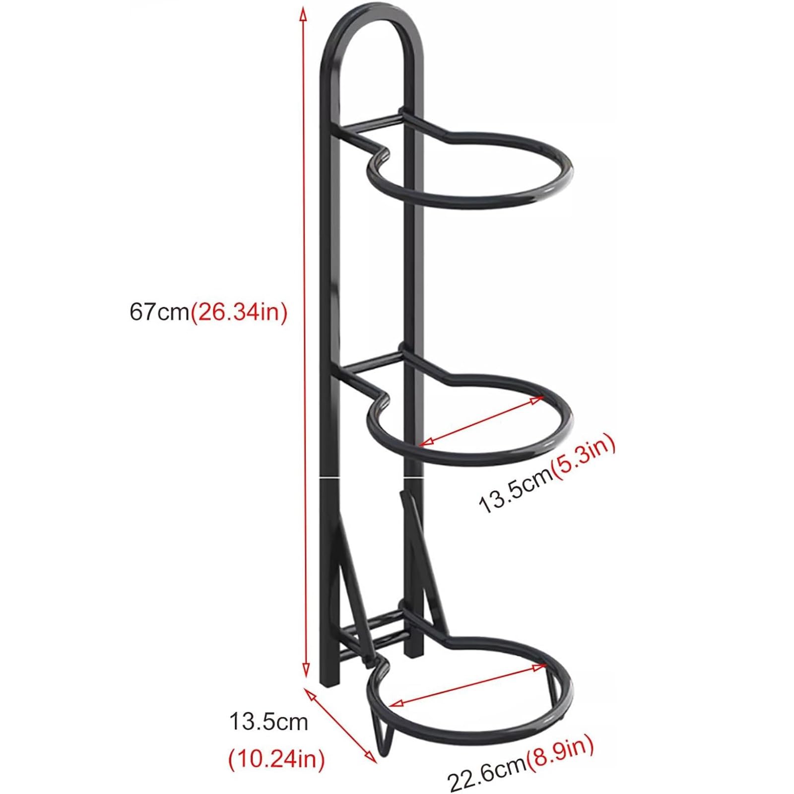3-Tier Freestanding Basketball Storage Rack for Kids - Organize Boys & Girls Sports Equipment in Playrooms, Garages & Basements - Perfect for Child's Room, Playgroup & Sports Gear Organization