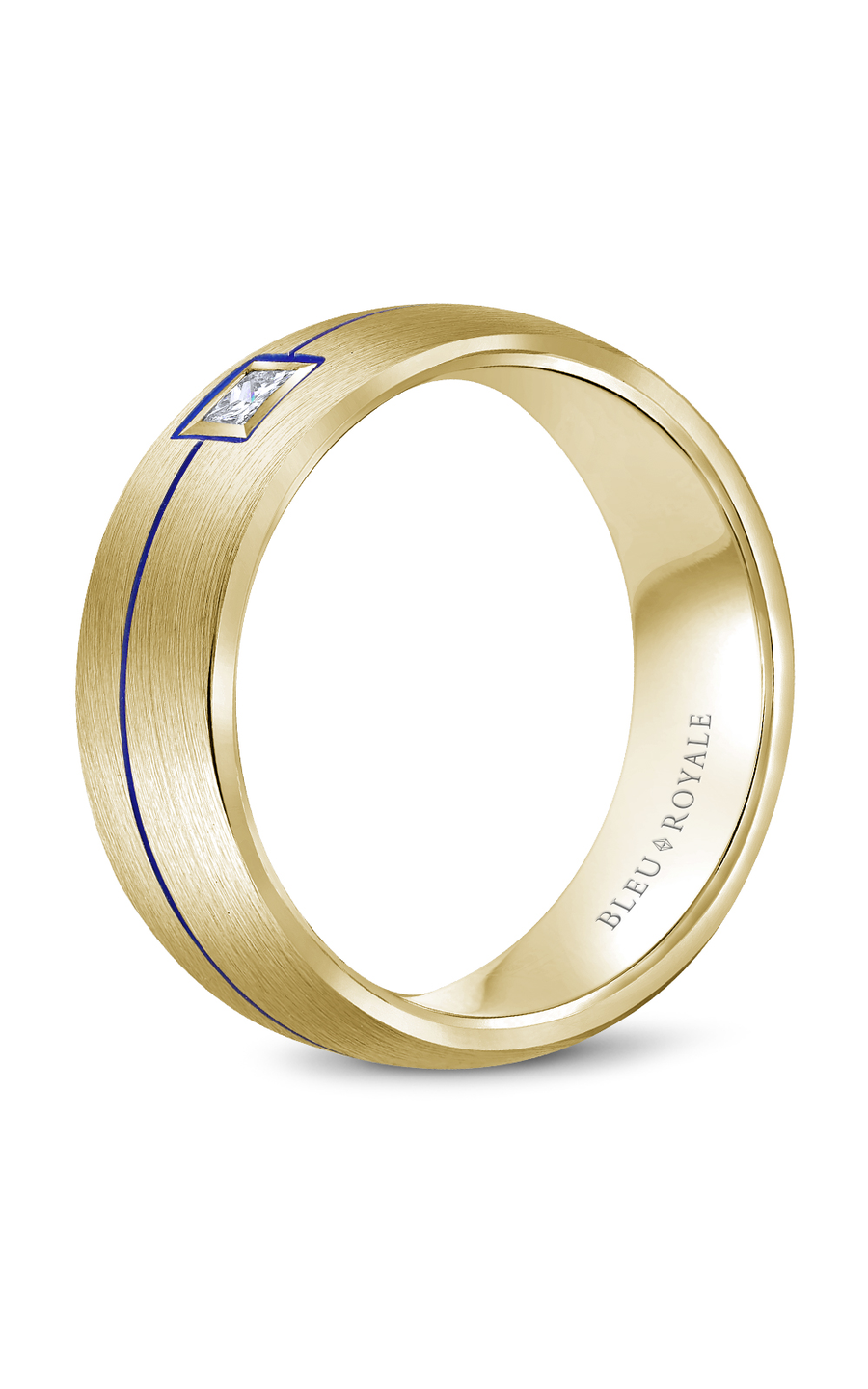 Bleu Royale Men's Wedding Band RYL 027YD75 - 14K Yellow Gold Classic Ring for Grooms & Anniversary Gifts | Perfect for Weddings, Engagements & Special Occasions