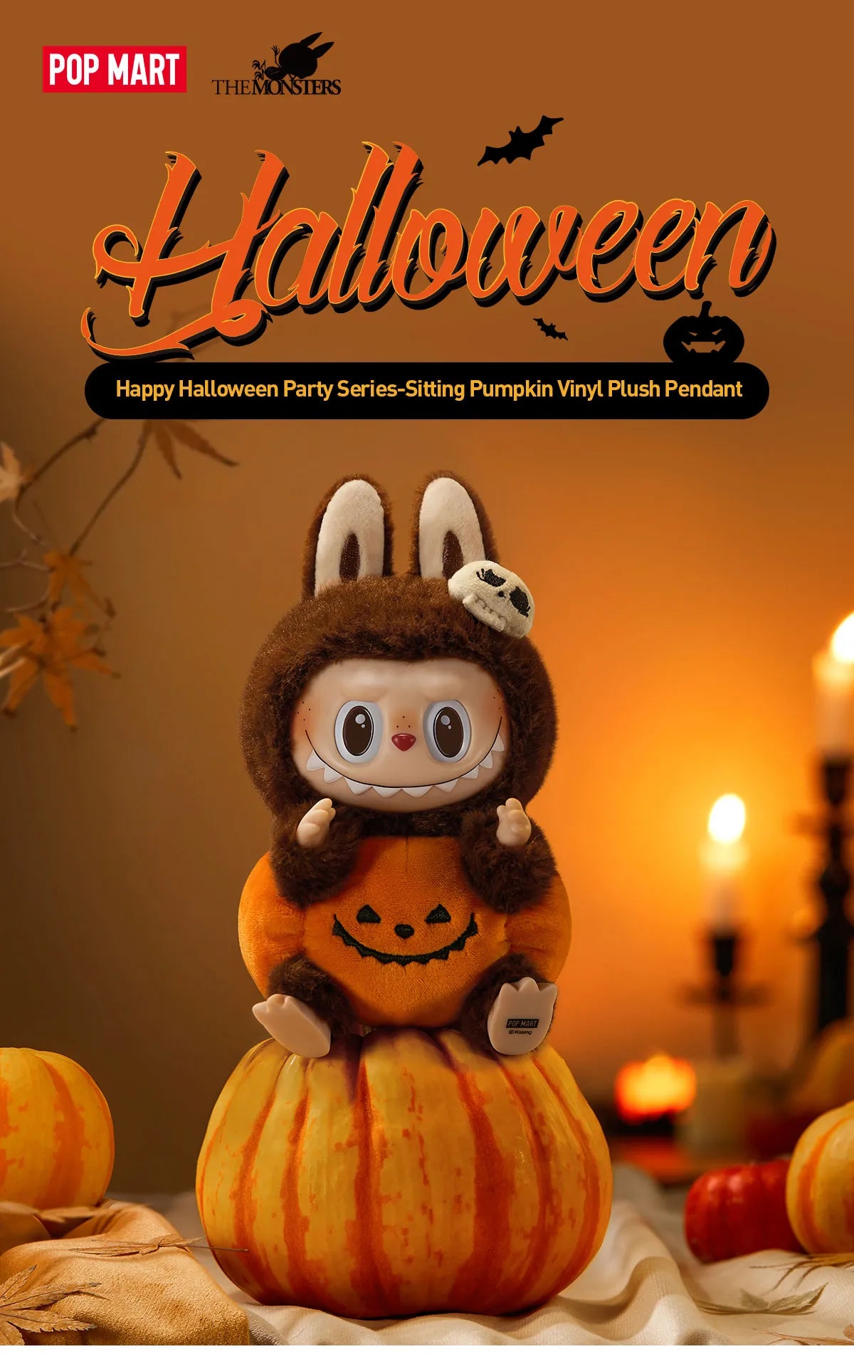 POP MART The Monsters LABUBU Halloween Party Toy - Cute Collectible Vinyl Figure for Home Decor, Office Display & Gift Giving