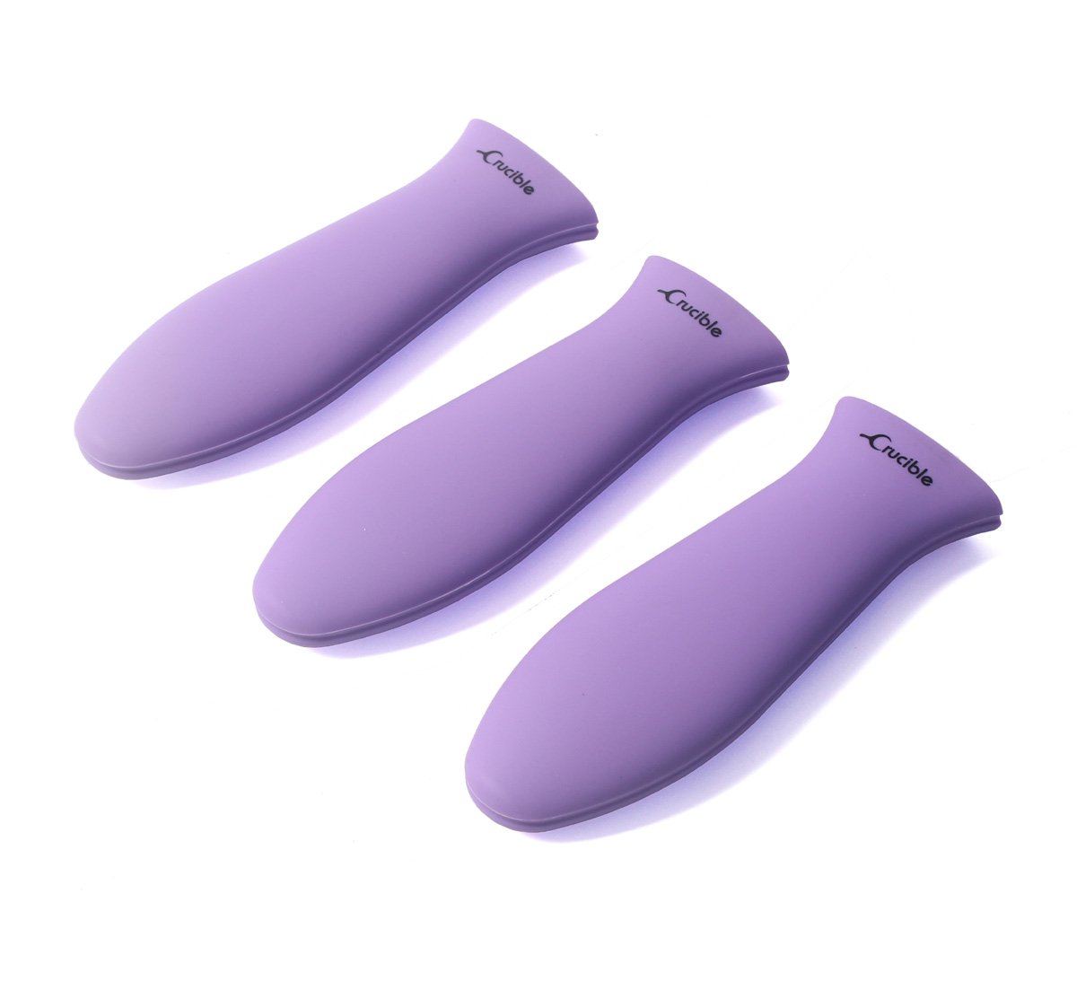 Heat-Resistant Silicone Handle Holders for Pots and Pans - Large Purple Kitchen Grips for Cooking, Baking, and Serving - Safe & Durable Oven Mitt Alternative