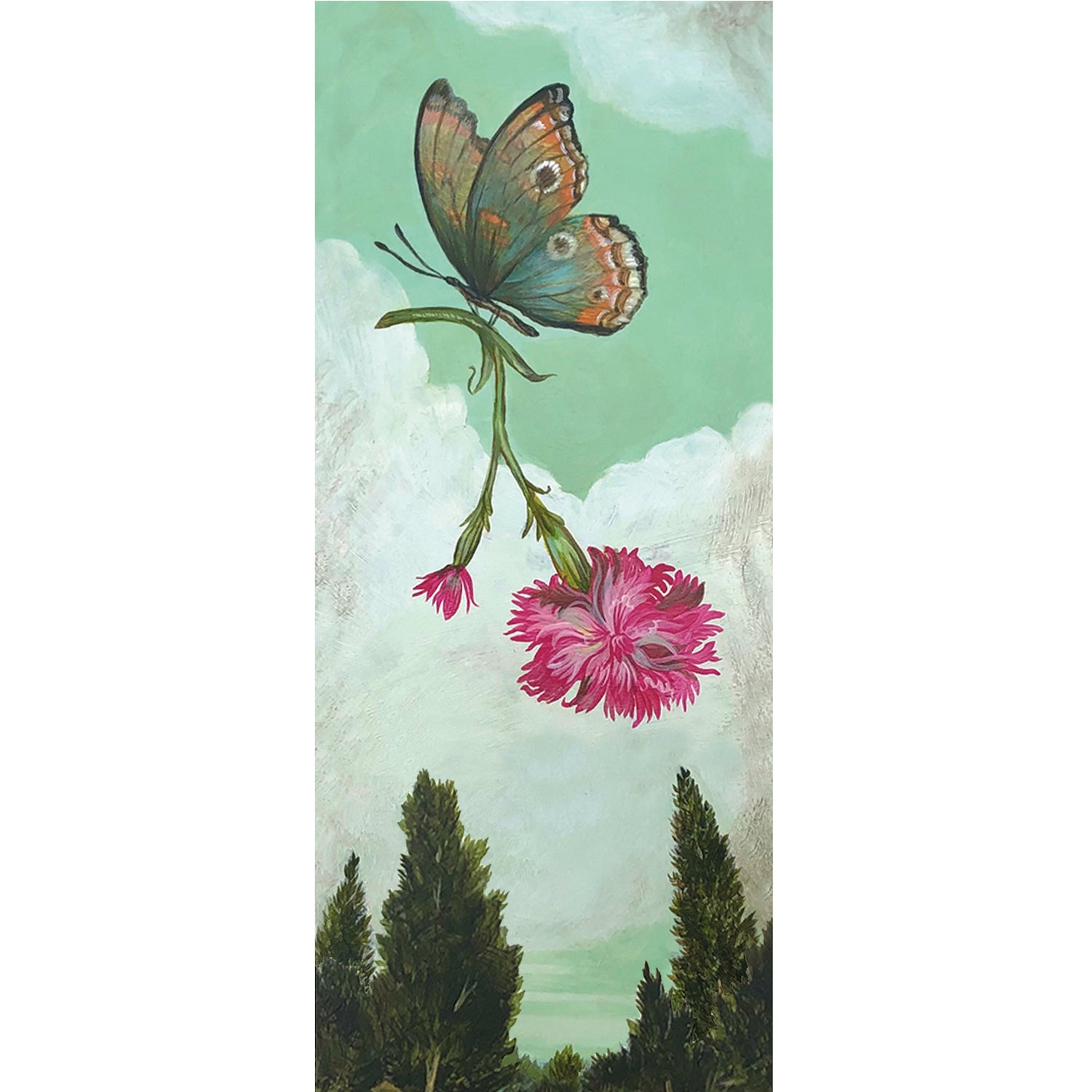 Butterfly Journey Greeting Card - Elegant Floral Design for Birthdays, Anniversaries & Special Occasions - Perfect for Handwritten Notes & Gift Giving