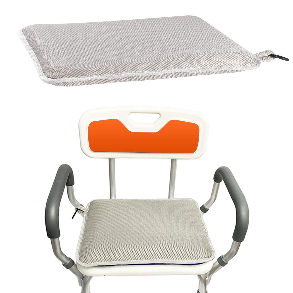 **Non-Slip Shower Bench Cushion - Waterproof Bathtub Seat Pad for Elderly & Handicap - Soft Foam Bath Stool Mat with Pillow Support - Ideal for Seniors, Disabled & Post-Surgery Recovery**    *(Perfect for Safe & Comfortable Bathing, Shower Chairs, and Mobility Assistance)*