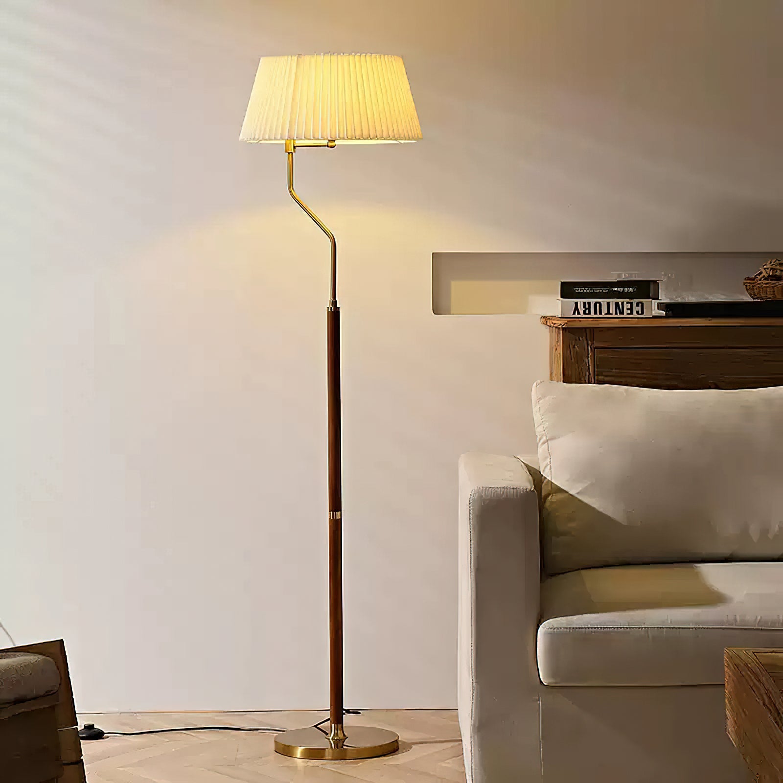 Bergboms Modern Floor Lamp with Adjustable Height - Bright LED Standing Light for Living Room, Bedroom & Office - Perfect for Reading, Working & Relaxing